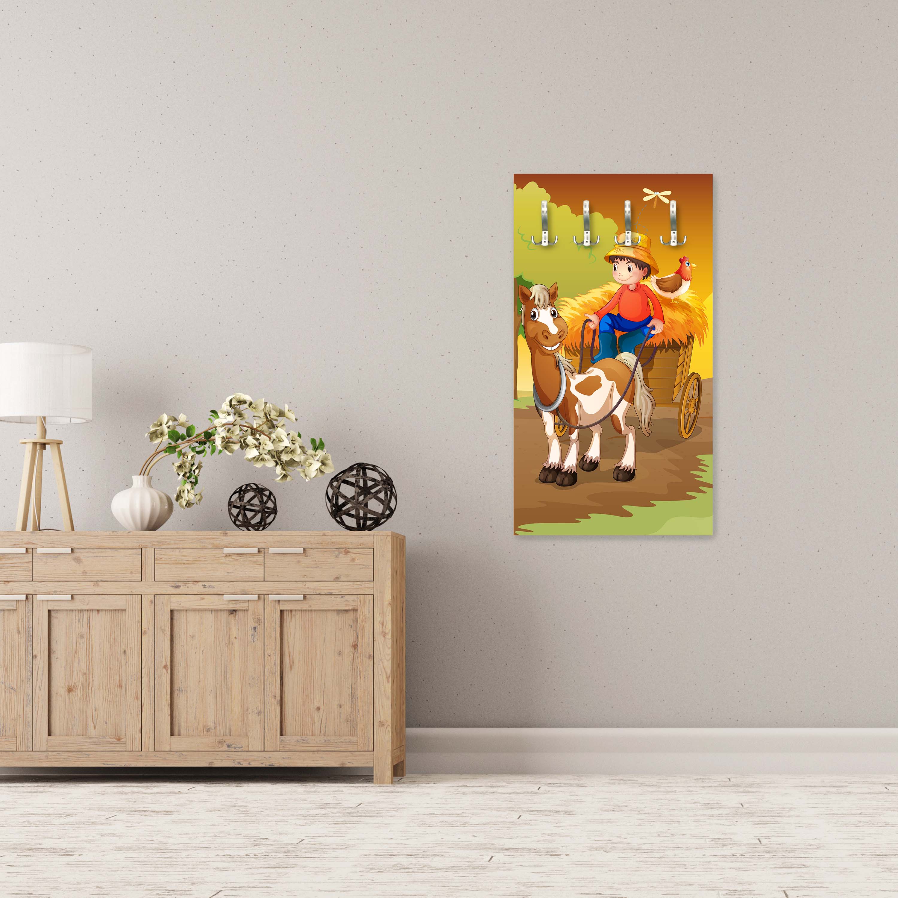 Garderobe Farmer mit Pferdekutsche M0499 entdecken - Bild 3 Garderobe Farmer mit Pferdekutsche M0499 entdecken - Bild 3