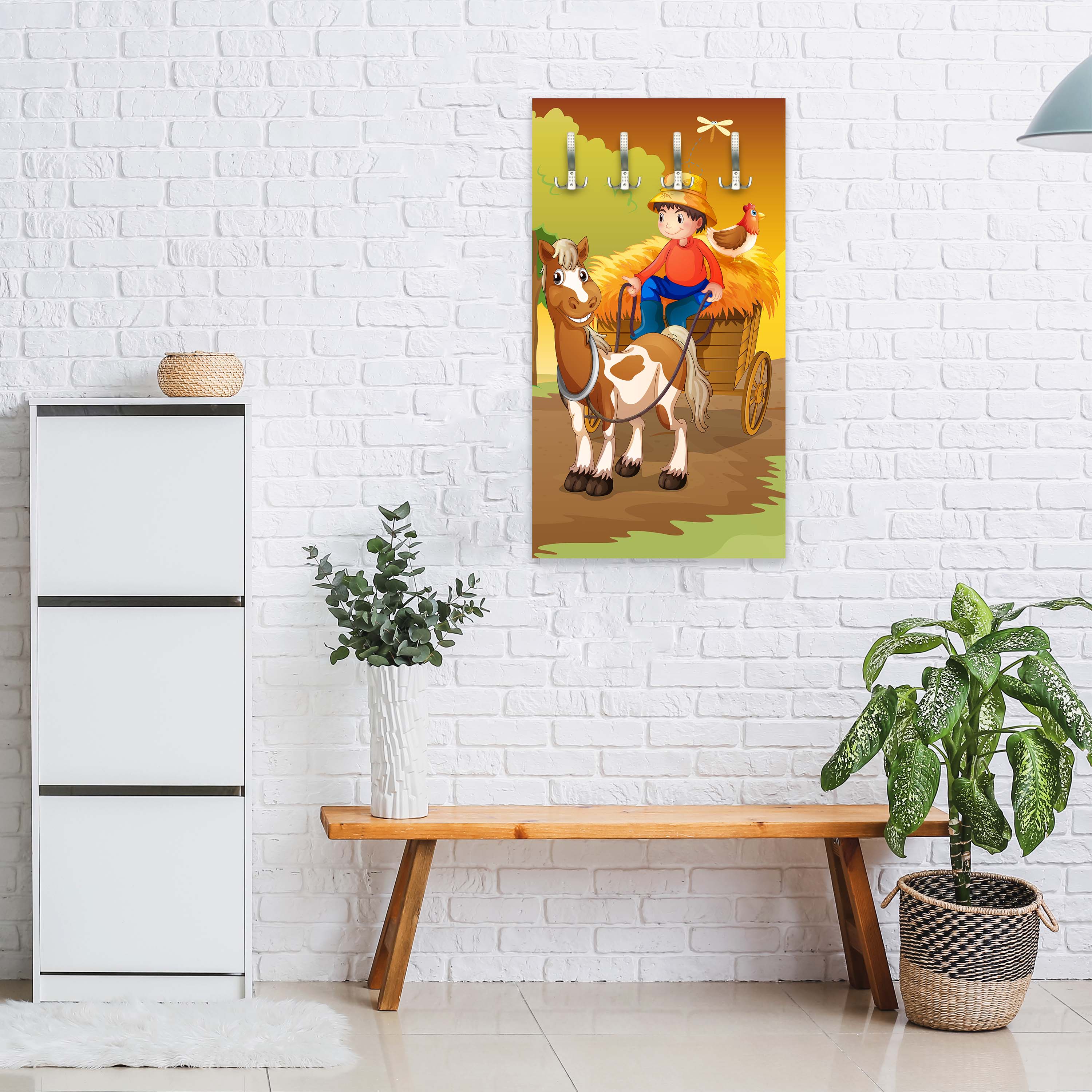 Garderobe Farmer mit Pferdekutsche M0499 entdecken - Bild 6 Garderobe Farmer mit Pferdekutsche M0499 entdecken - Bild 6