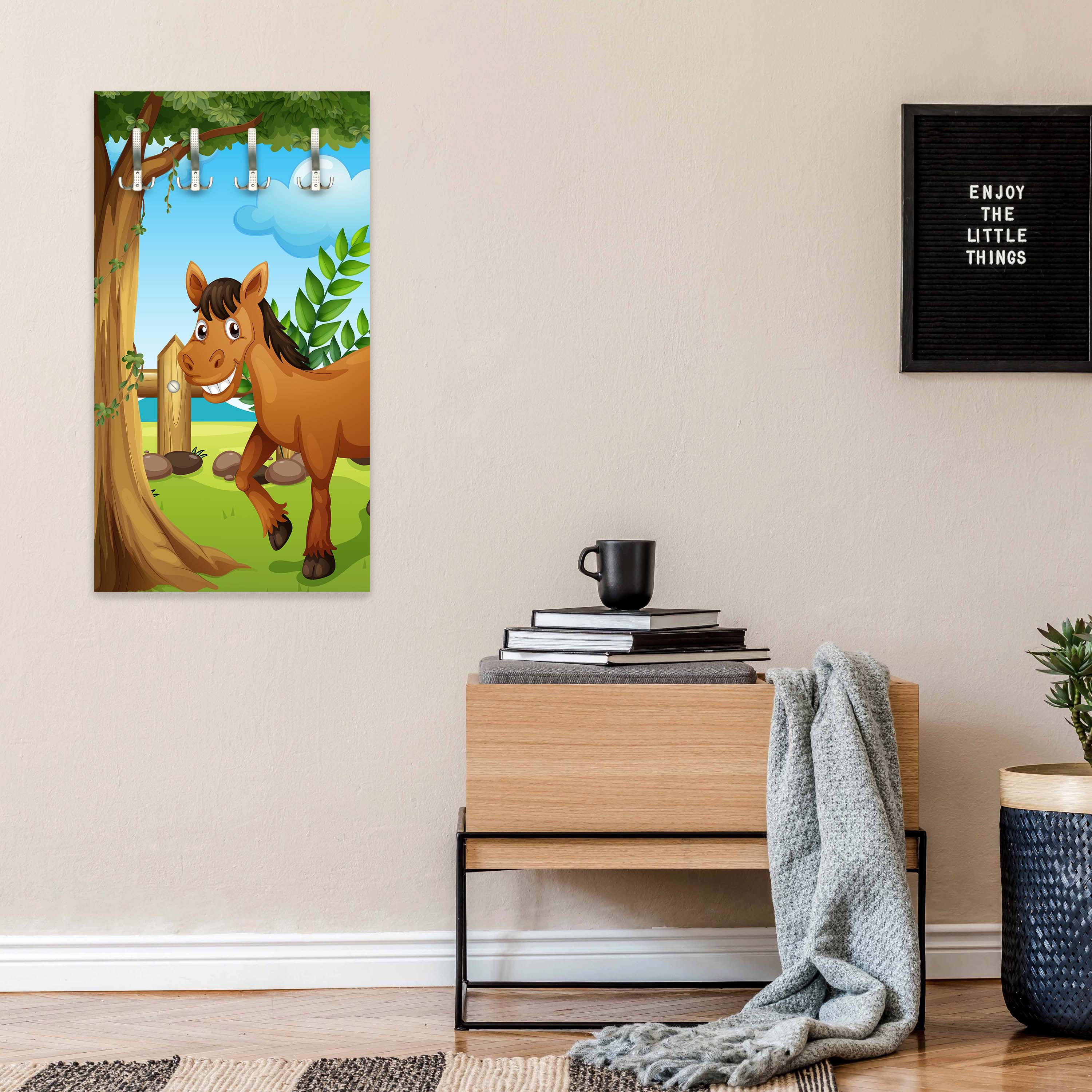 Garderobe Pferde auf der Wiese M0500 entdecken - Bild 2 Garderobe Pferde auf der Wiese M0500 entdecken - Bild 2