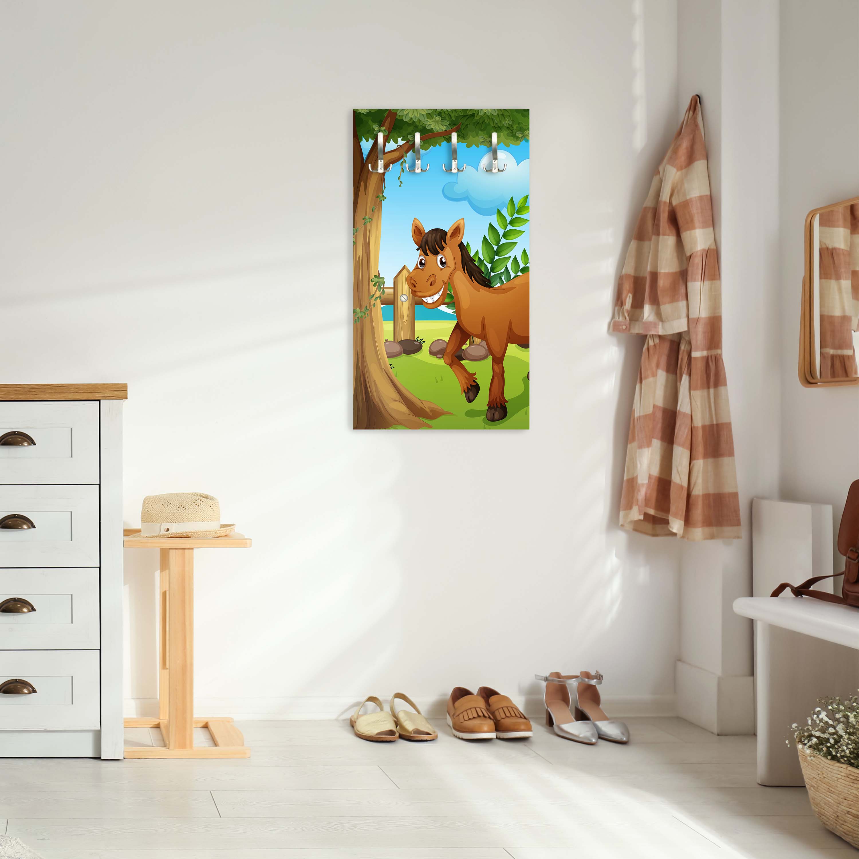 Garderobe Pferde auf der Wiese M0500 entdecken - Bild 3 Garderobe Pferde auf der Wiese M0500 entdecken - Bild 3