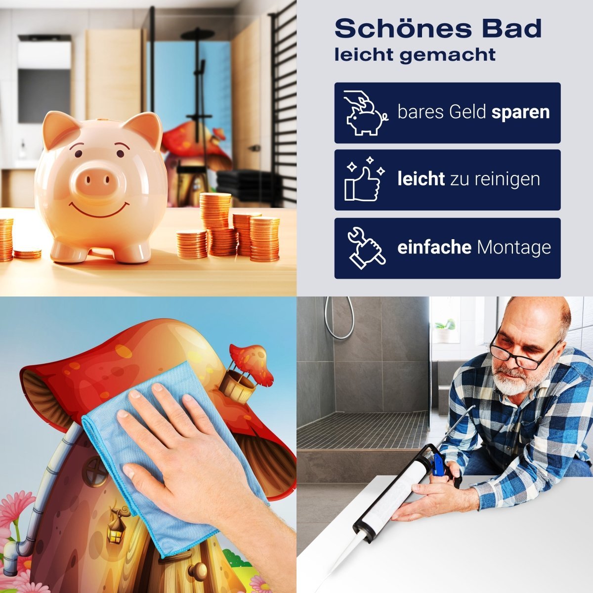 Duschwand Pilz auf der Blumenwiese M0502 entdecken - Bild 7 Duschwand Pilz auf der Blumenwiese M0502 entdecken - Bild 7