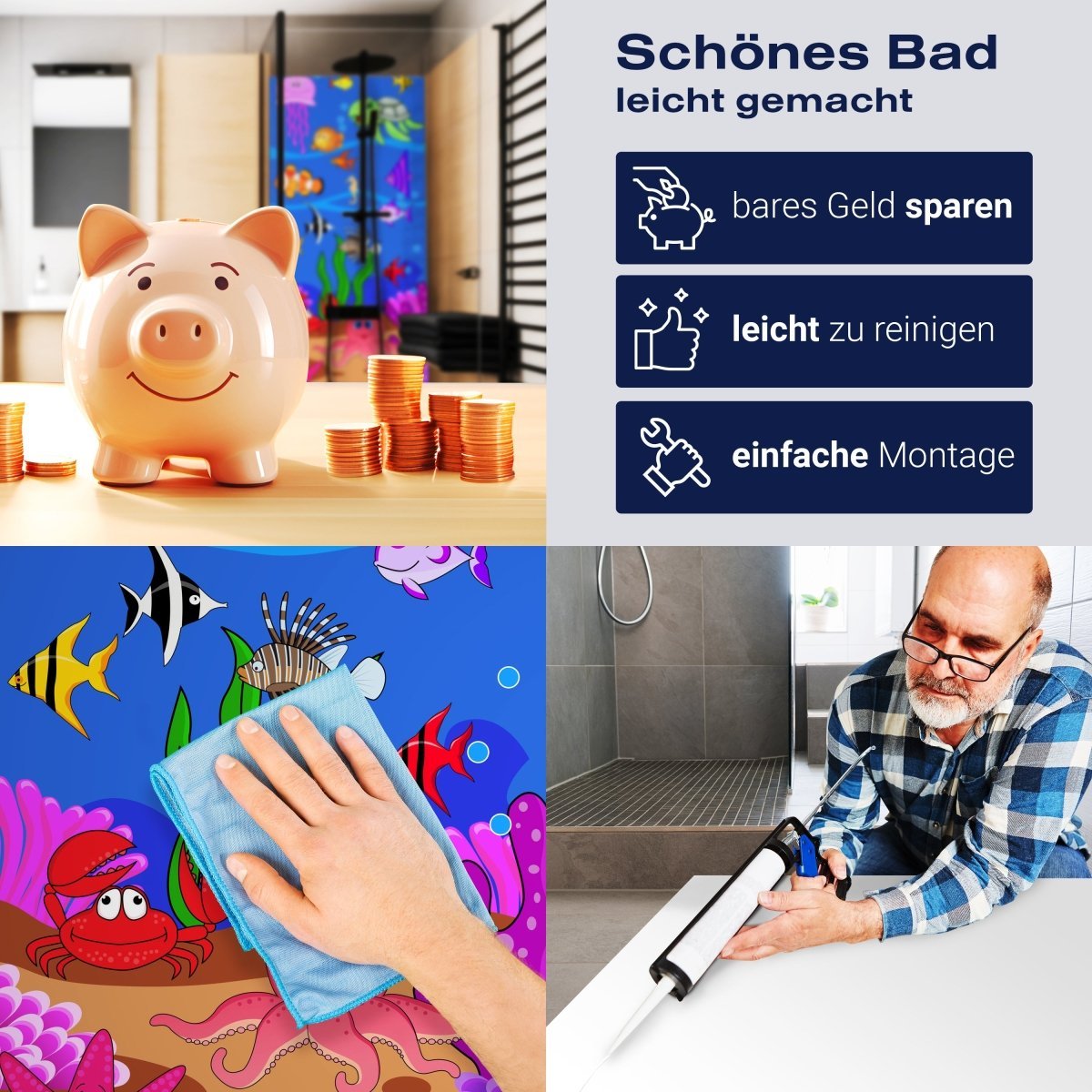 Duschwand Unterwasserwelt M0505 entdecken - Bild 7 Duschwand Unterwasserwelt M0505 entdecken - Bild 7