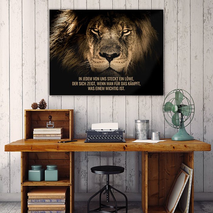 Leinwandbild In jedem steckt ein Löwe Querformat M0513 kaufen - Bild 3 Leinwandbild In jedem steckt ein Löwe Querformat M0513 kaufen - Bild 3