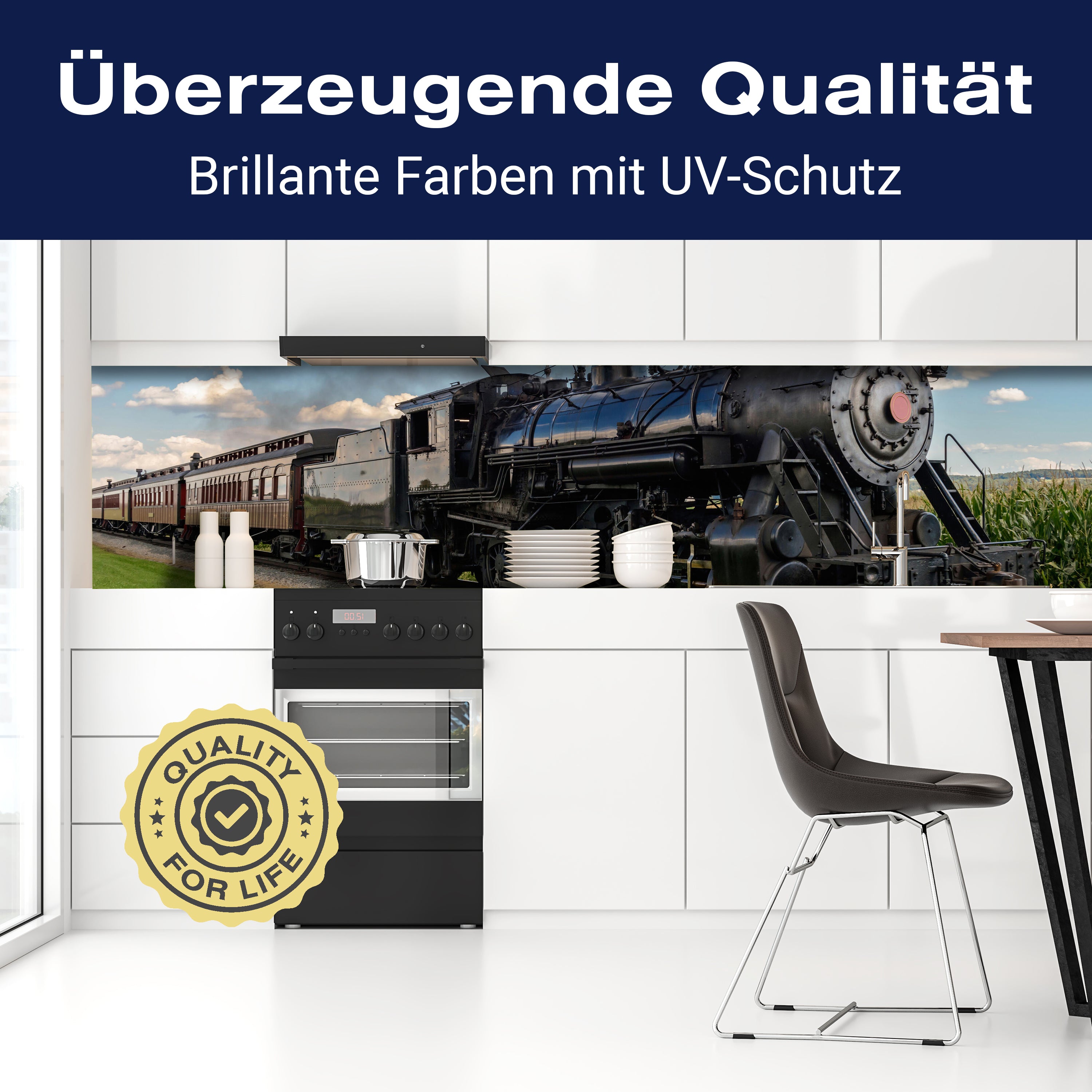 Küchenrückwand Alte Dampflock M0516 entdecken - Bild 2 Küchenrückwand Alte Dampflock M0516 entdecken - Bild 2