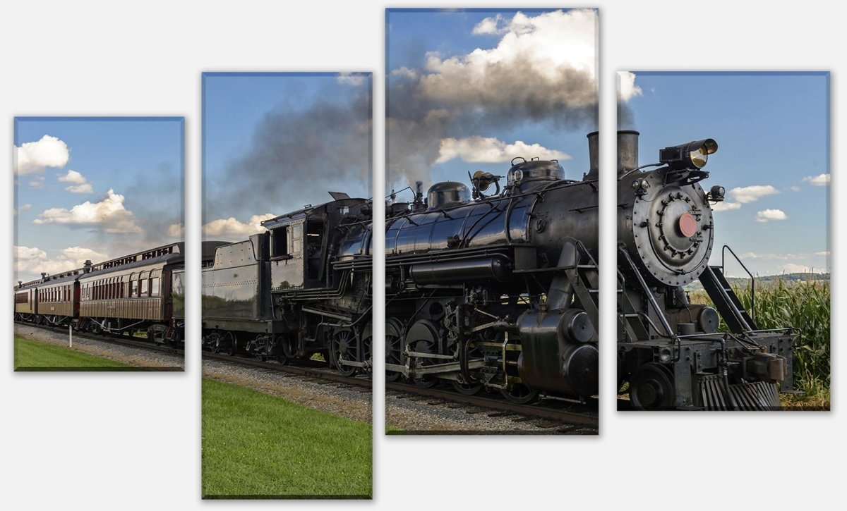 Leinwandbild Mehrteiler Alte Dampflock M0516 Leinwandbild Mehrteiler Alte Dampflock M0516