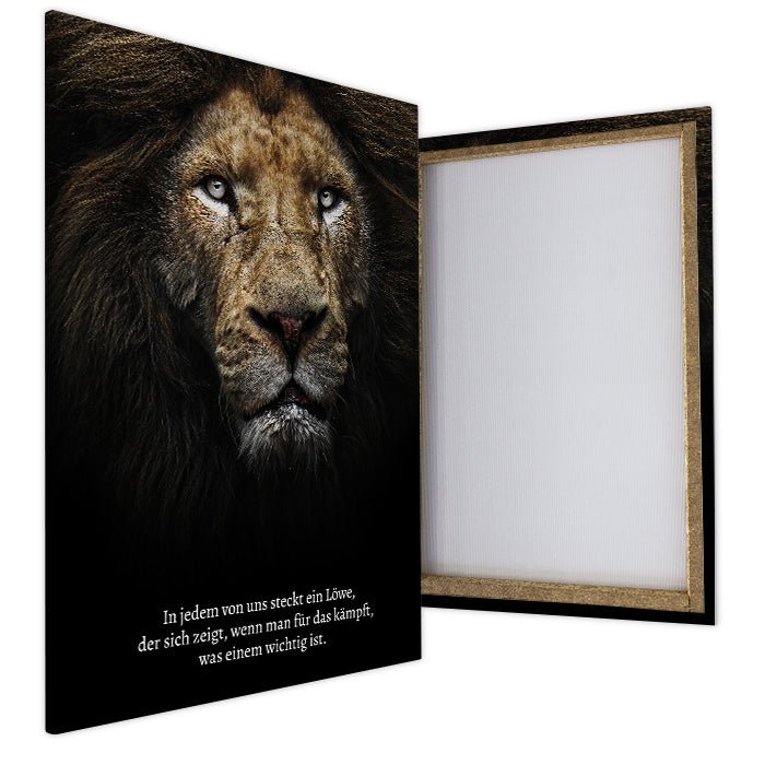 Leinwandbild In jedem steckt ein Löwe Hochformat M0517 kaufen - Bild 4 Leinwandbild In jedem steckt ein Löwe Hochformat M0517 kaufen - Bild 4
