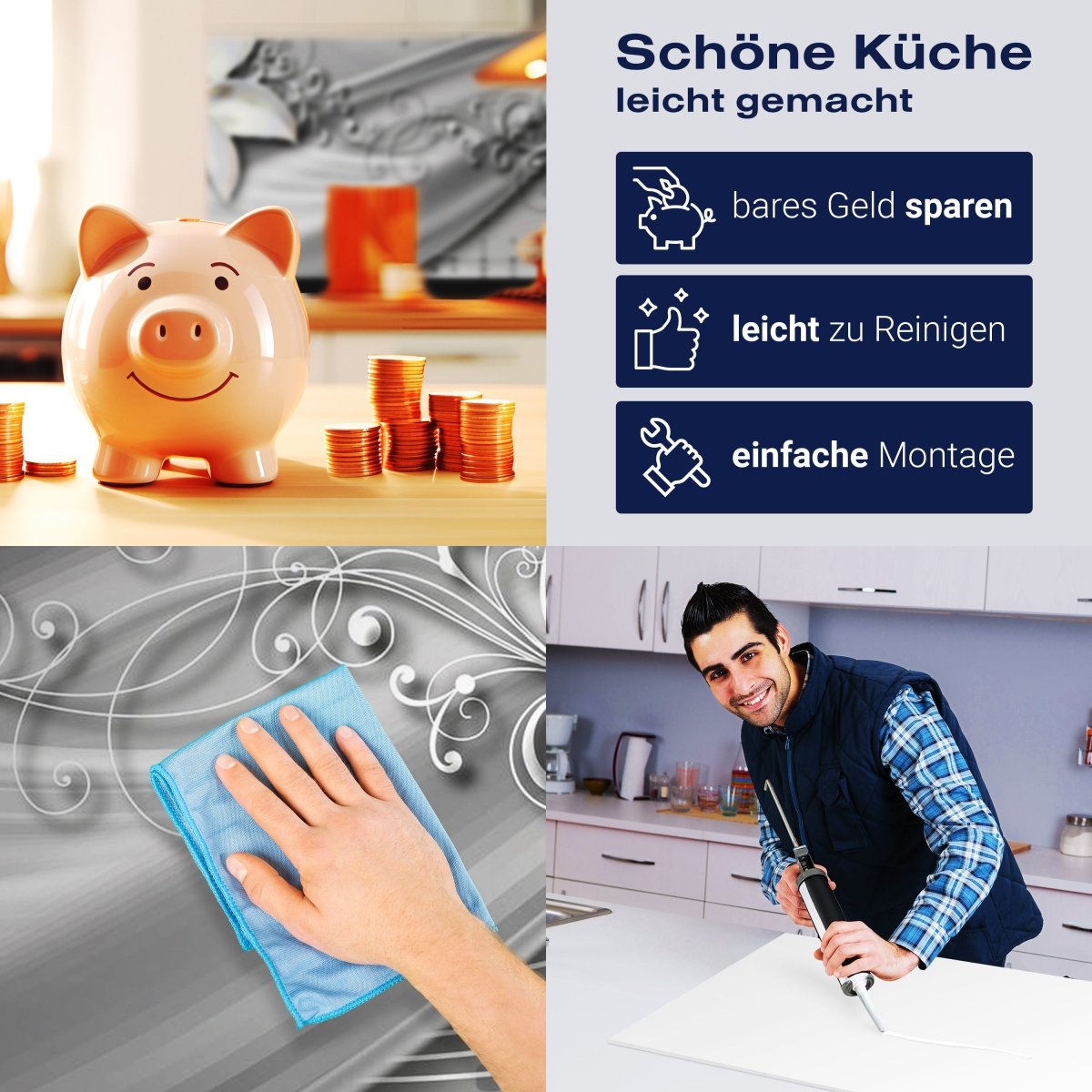 Küchenrückwand abstrakte Lilien grau silber M0524 entdecken - Bild 7 Küchenrückwand abstrakte Lilien grau silber M0524 entdecken - Bild 7