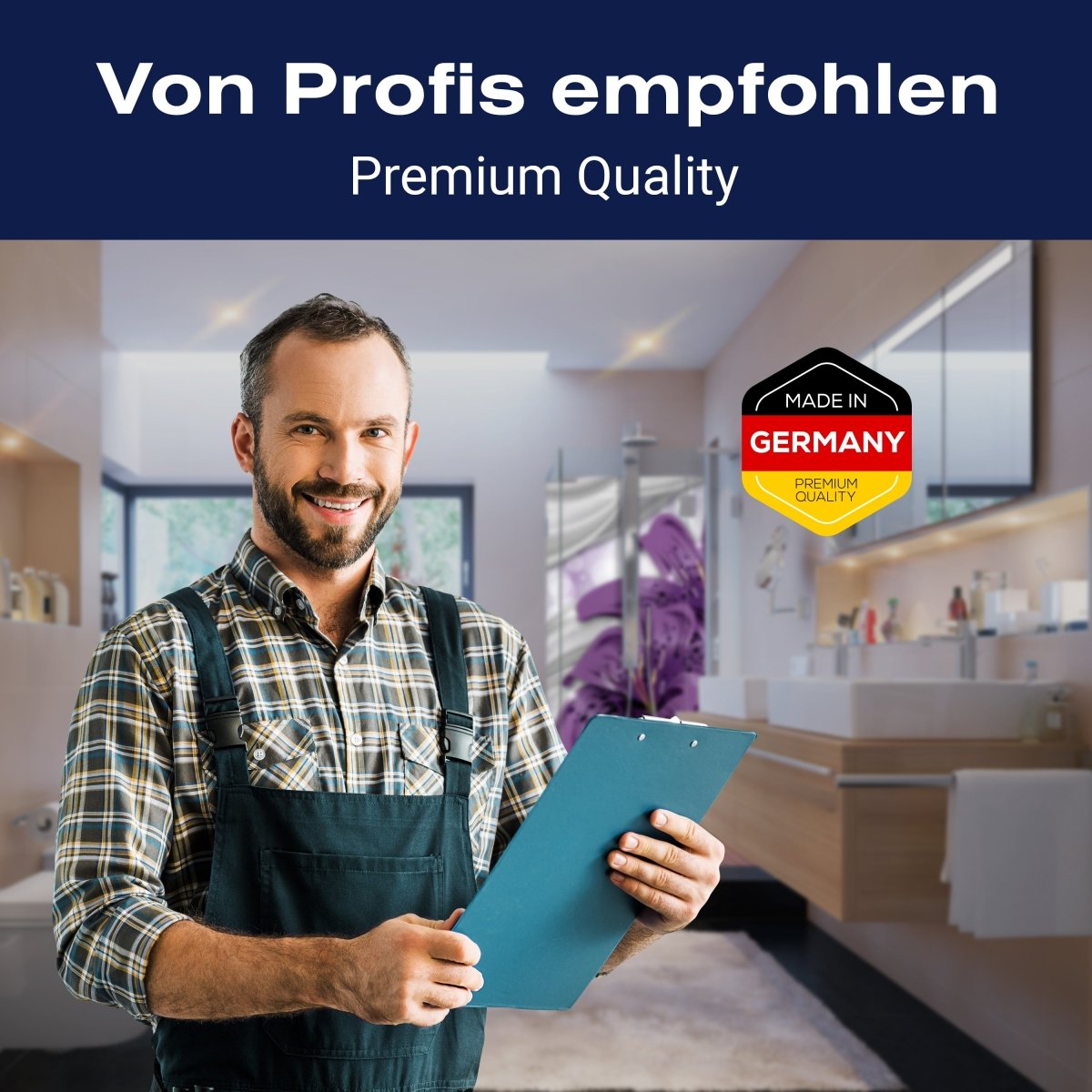 Duschwand Lilie Lila abstrakt M0526 entdecken - Bild 5 Duschwand Lilie Lila abstrakt M0526 entdecken - Bild 5