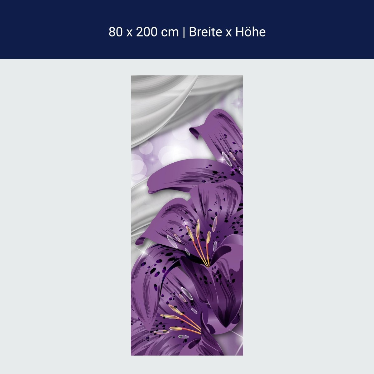 Duschwand Lilie Lila abstrakt M0526 Duschwand Lilie Lila abstrakt M0526