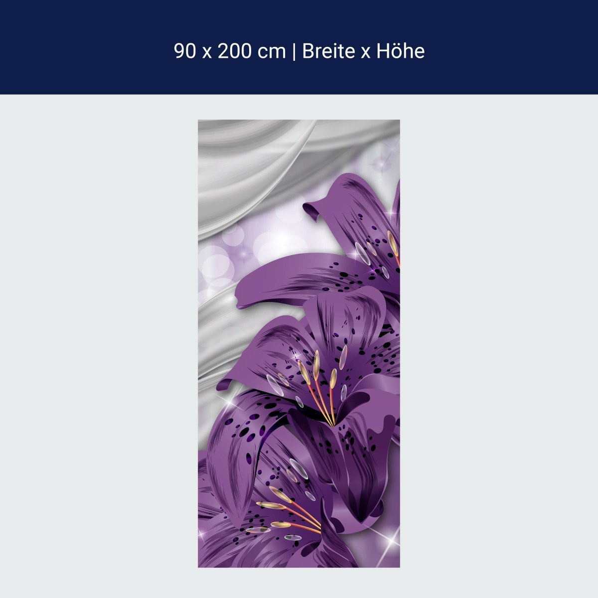 Duschwand Lilie Lila abstrakt M0526 Duschwand Lilie Lila abstrakt M0526