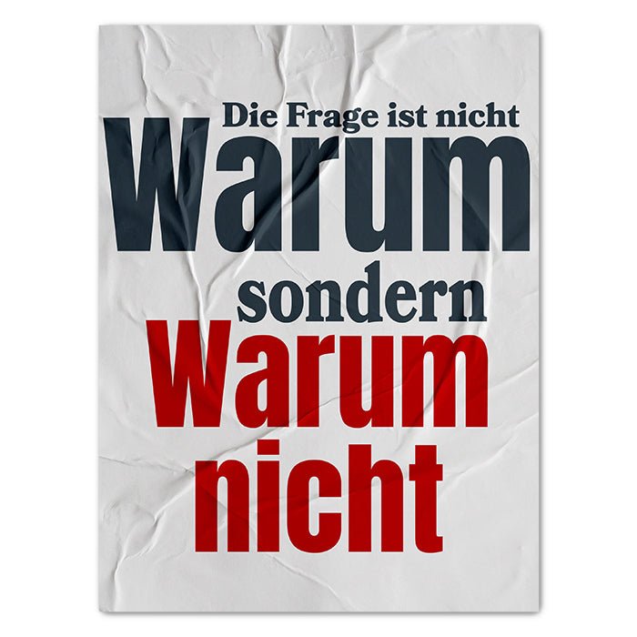 Leinwandbild Warum nicht Hochformat M0526 kaufen - Bild 1 Leinwandbild Warum nicht Hochformat M0526 kaufen - Bild 1