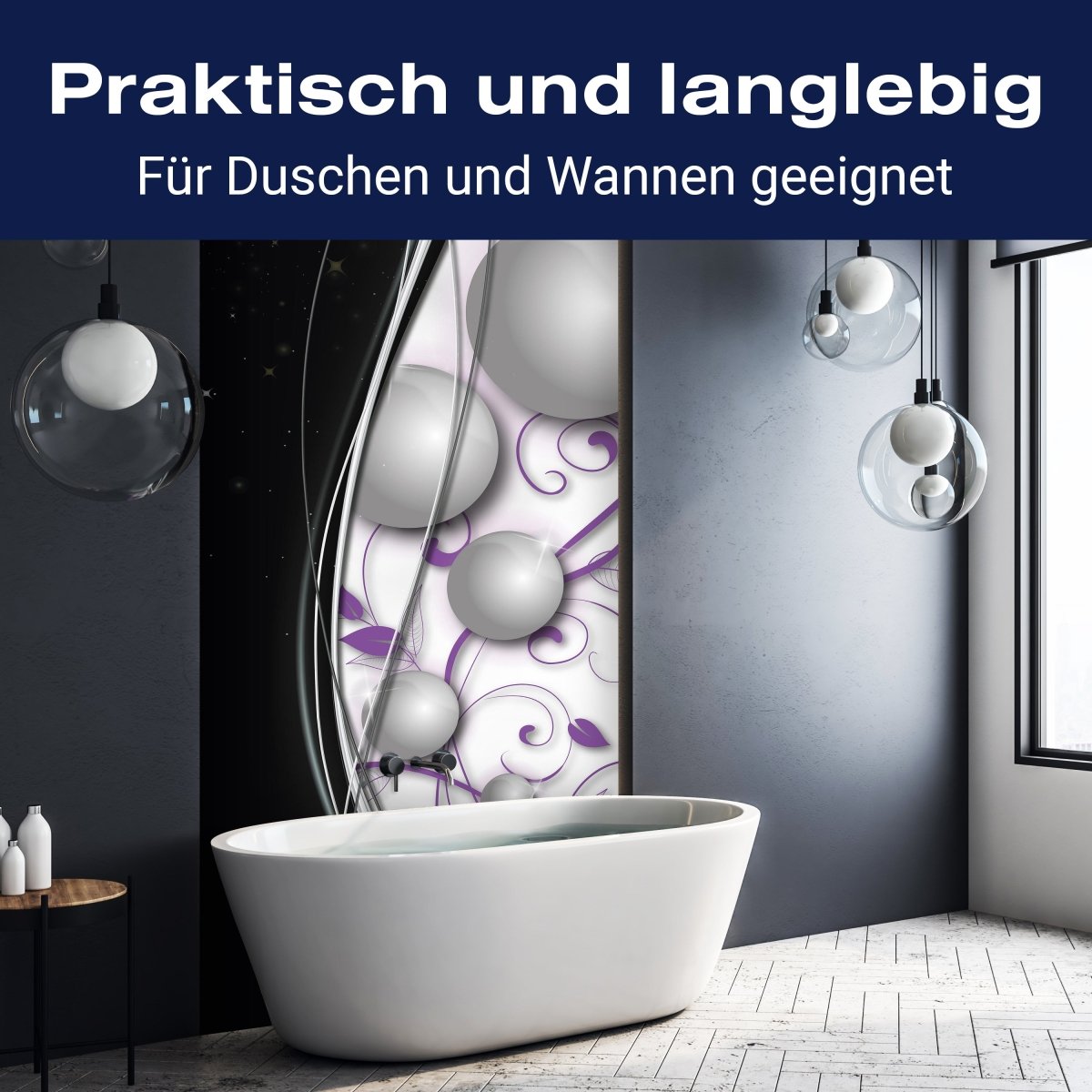 Duschwand elegante Kugeln abstrakt M0527 entdecken - Bild 3 Duschwand elegante Kugeln abstrakt M0527 entdecken - Bild 3