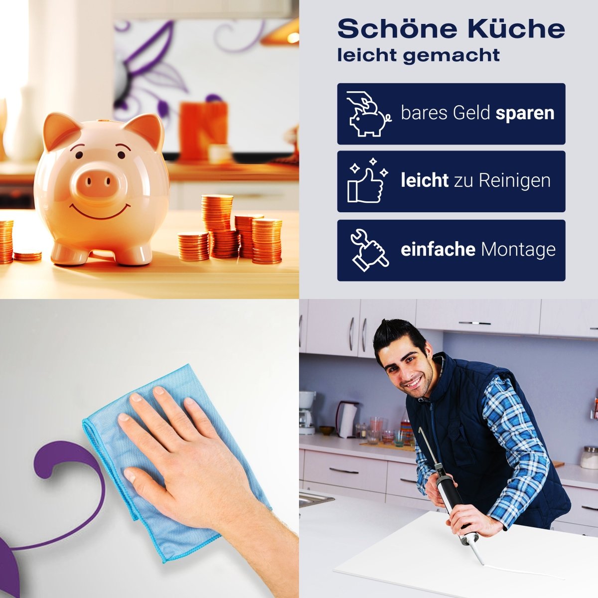 Küchenrückwand elegante Kugeln abstrakt M0527 entdecken - Bild 7 Küchenrückwand elegante Kugeln abstrakt M0527 entdecken - Bild 7