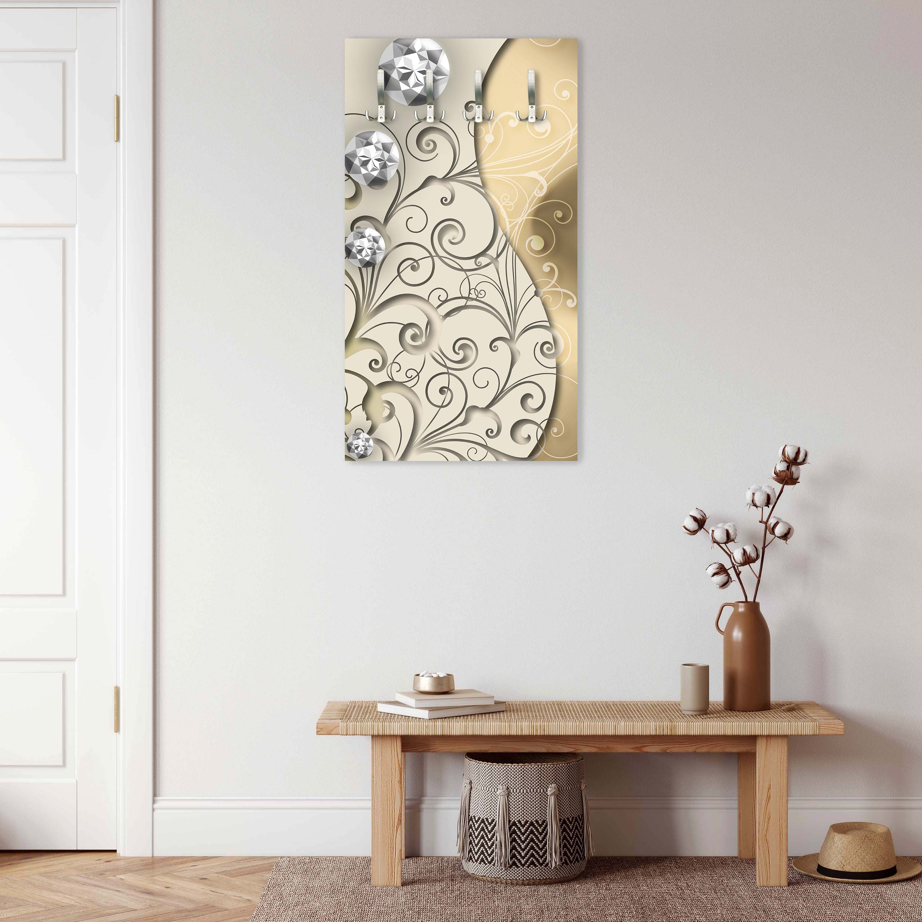 Garderobe elegante Diamanten abstrakt M0528 entdecken - Bild 3 Garderobe elegante Diamanten abstrakt M0528 entdecken - Bild 3