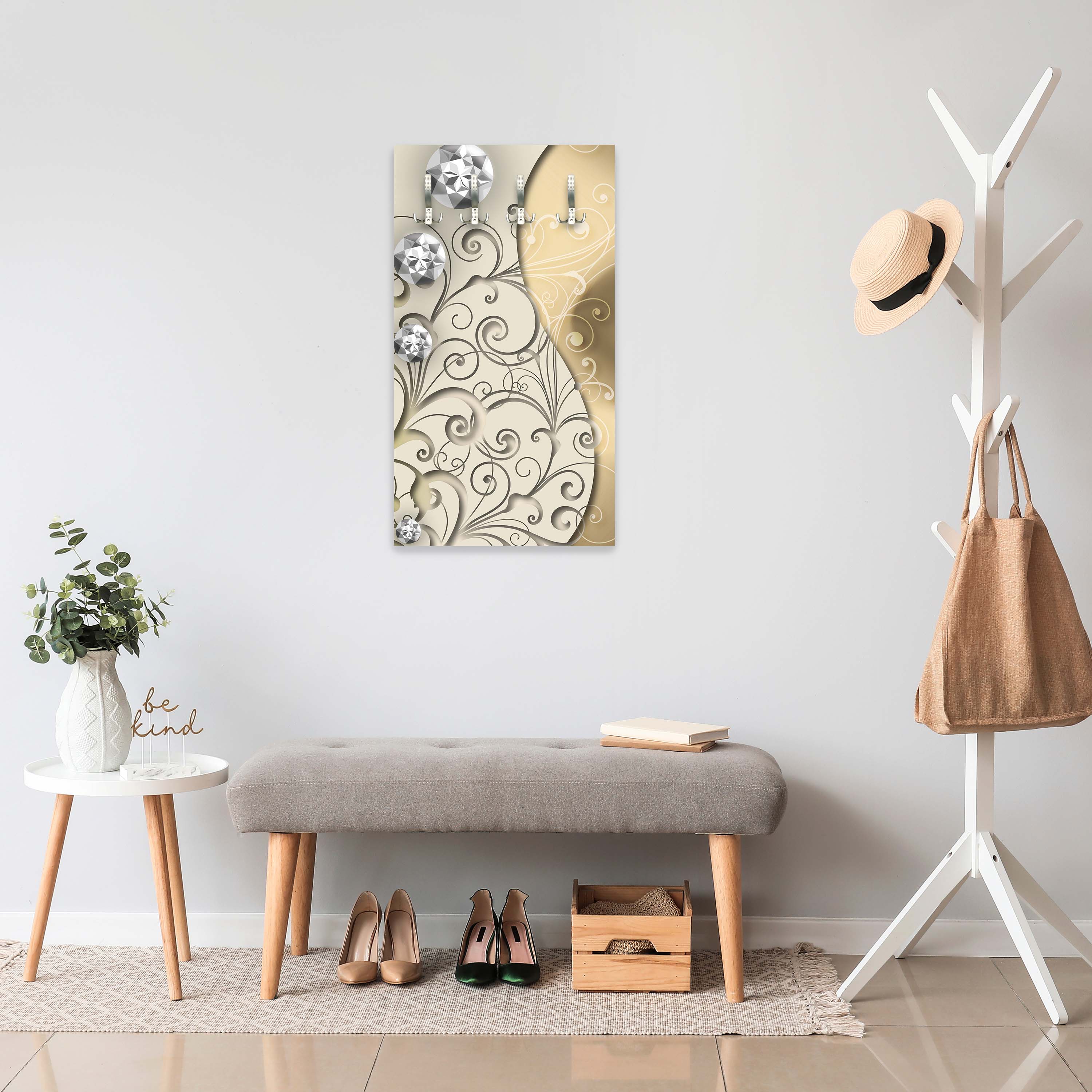 Garderobe elegante Diamanten abstrakt M0528 entdecken - Bild 6 Garderobe elegante Diamanten abstrakt M0528 entdecken - Bild 6