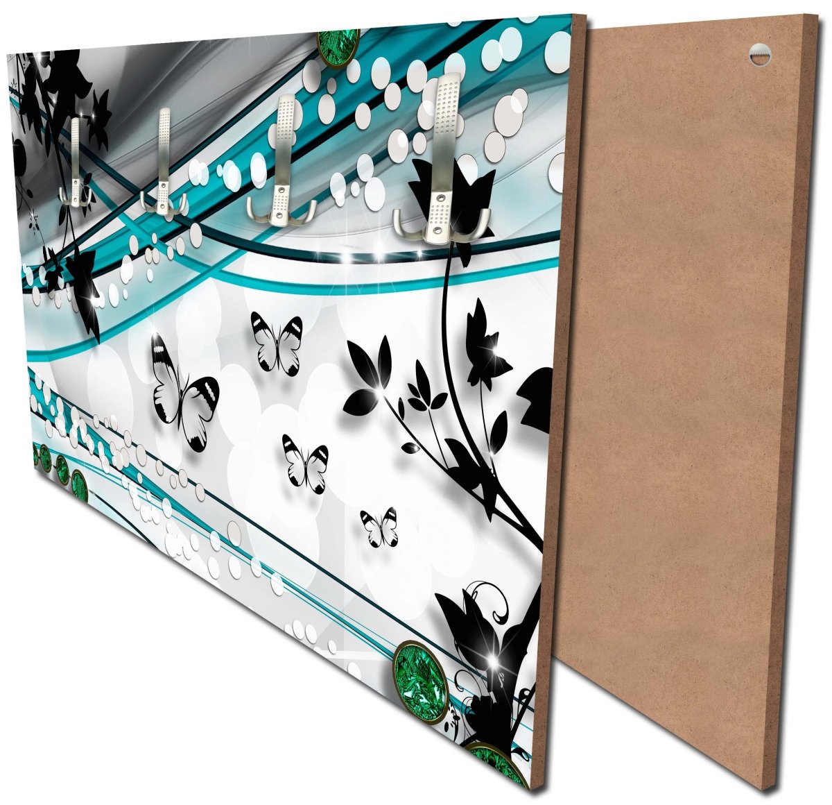 Garderobe Schmetterling Ranken Grün M0535 Garderobe Schmetterling Ranken Grün M0535