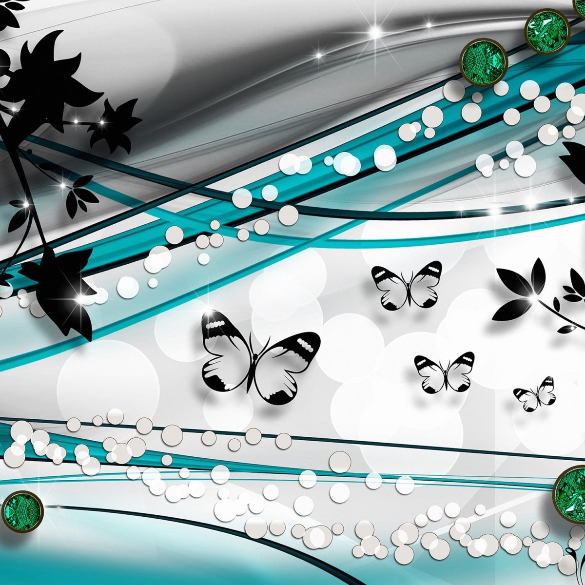 Beistelltisch Schmetterling Ranken Grün M0535 entdecken - Bild 2 Beistelltisch Schmetterling Ranken Grün M0535 entdecken - Bild 2