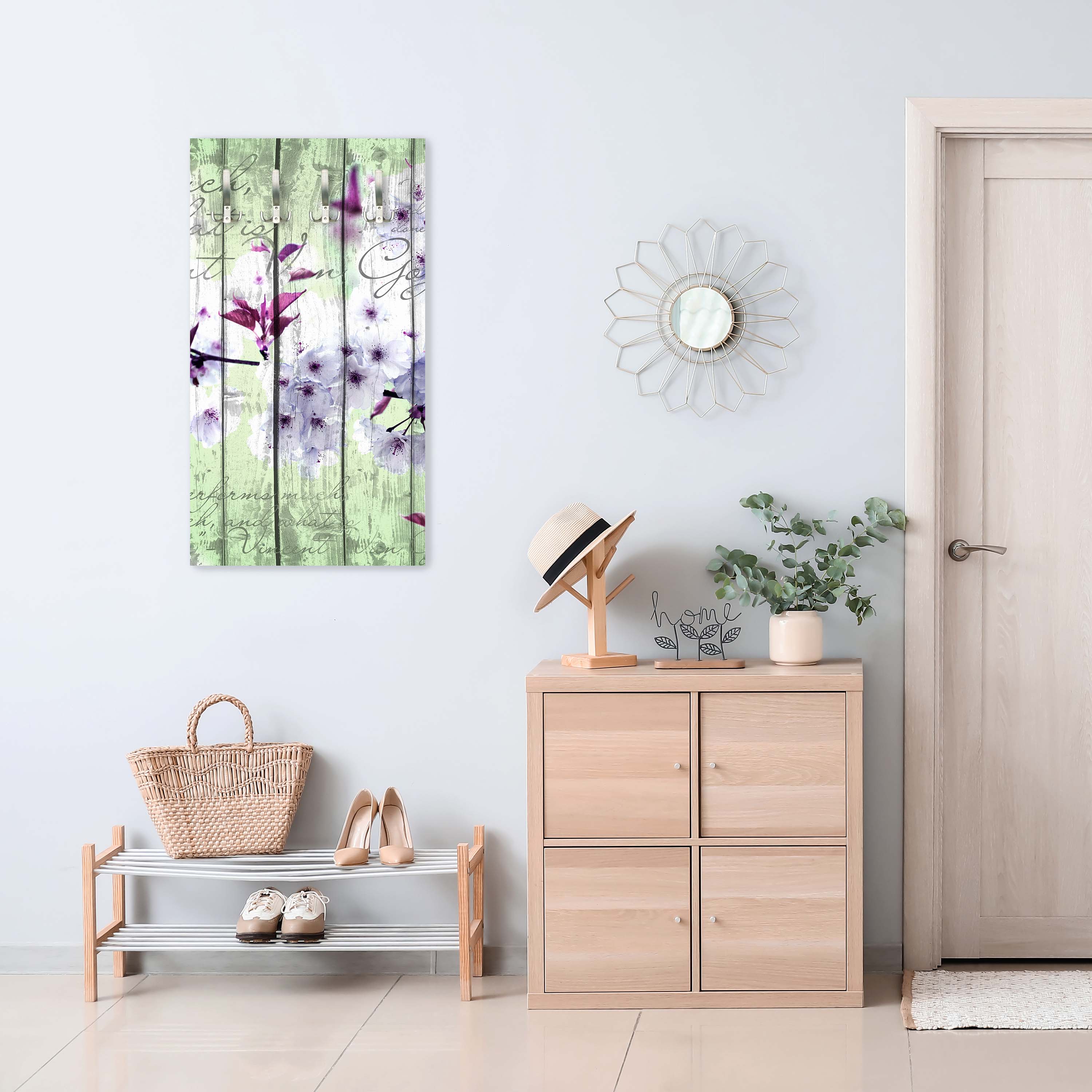 Garderobe Holz Blüten Zweig M0542 entdecken - Bild 6 Garderobe Holz Blüten Zweig M0542 entdecken - Bild 6