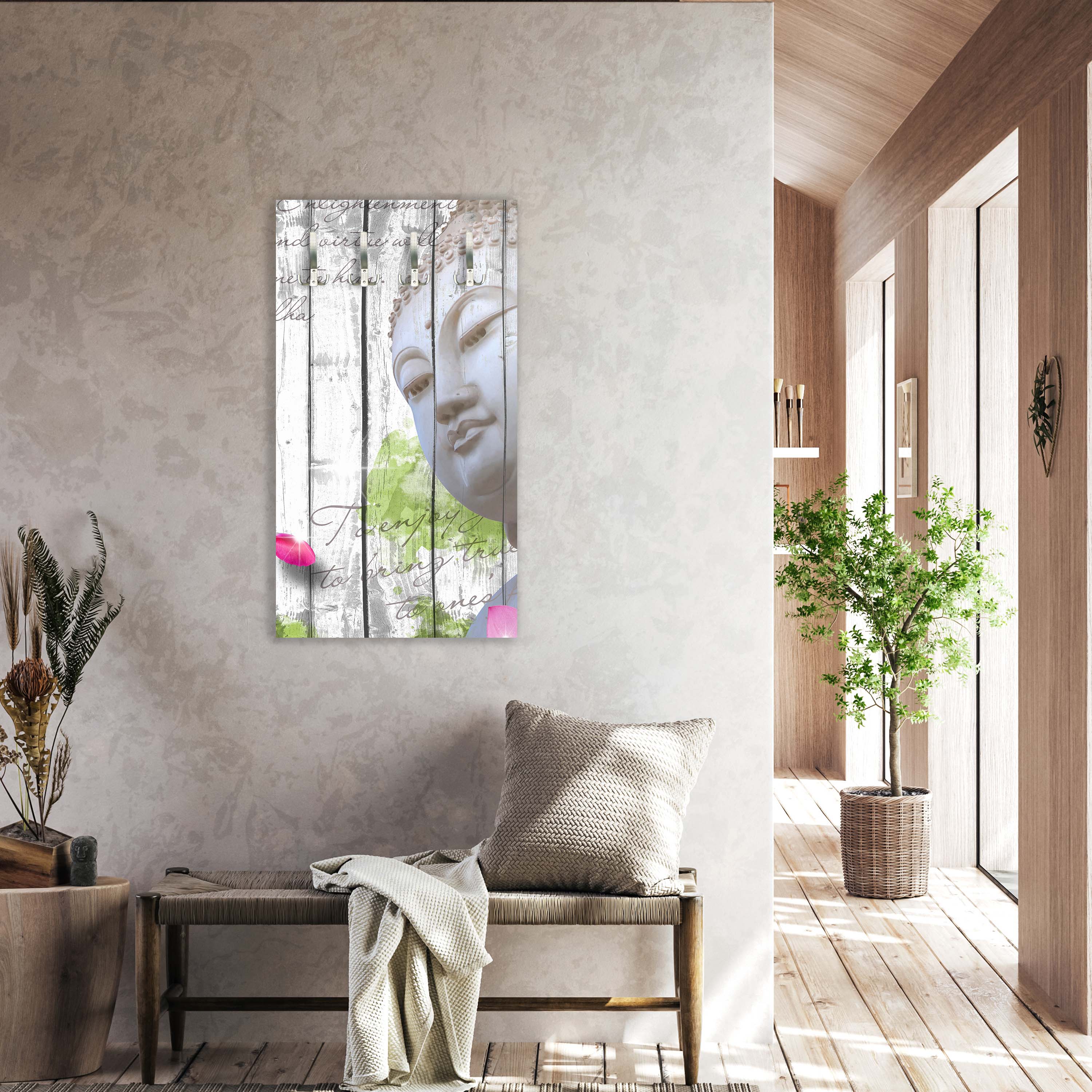 Garderobe Holz Blüten Buddha M0544 entdecken - Bild 3 Garderobe Holz Blüten Buddha M0544 entdecken - Bild 3