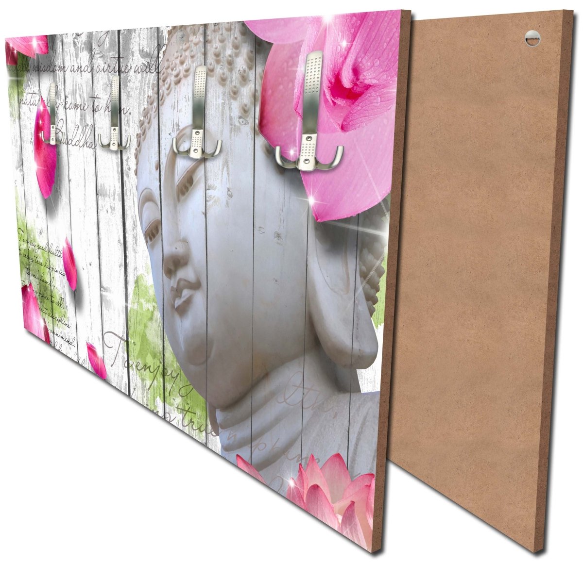 Garderobe Holz Blüten Buddha M0544 Garderobe Holz Blüten Buddha M0544