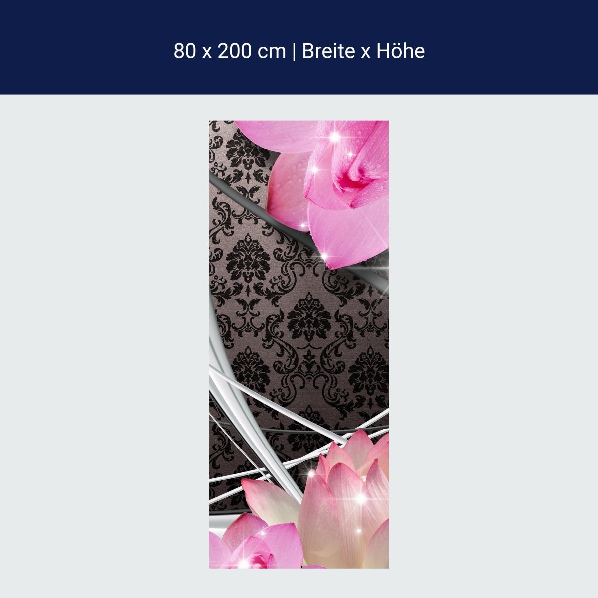 Duschwand Blüten Ornament M0545 Duschwand Blüten Ornament M0545