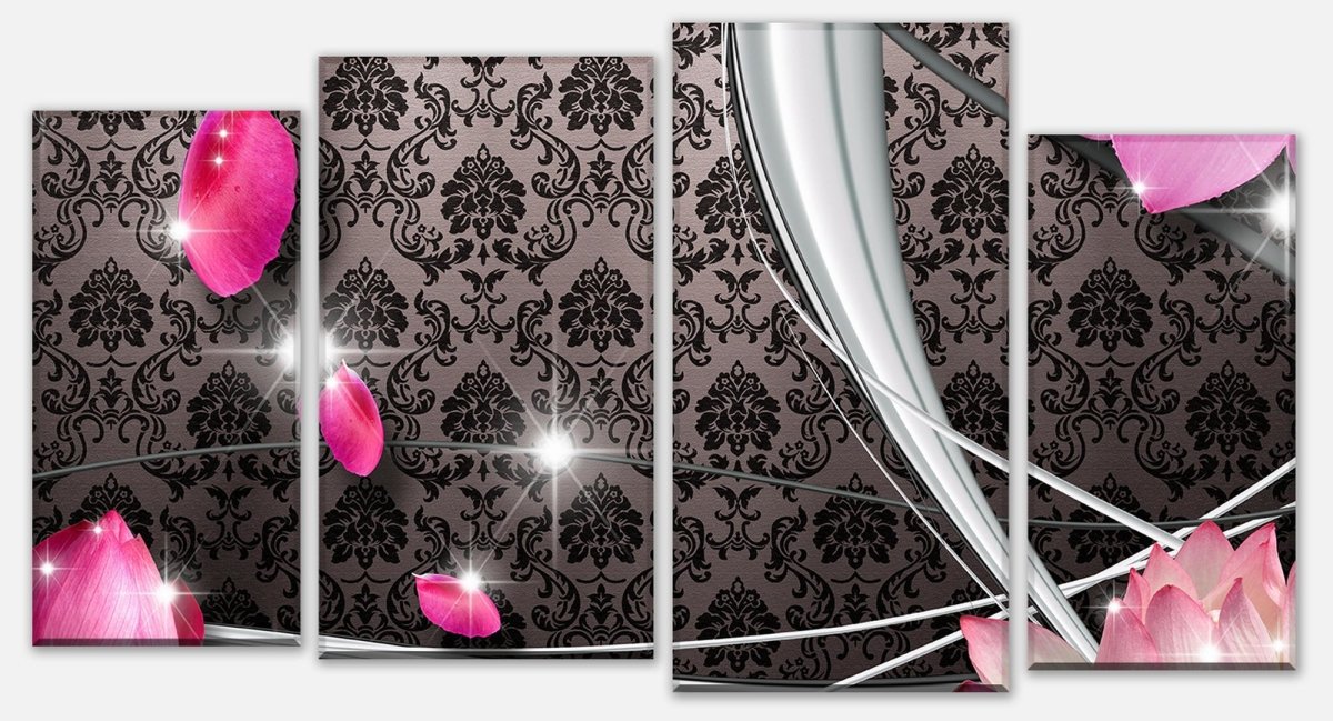 Leinwandbild Mehrteiler Blüten Ornament M0545 Leinwandbild Mehrteiler Blüten Ornament M0545