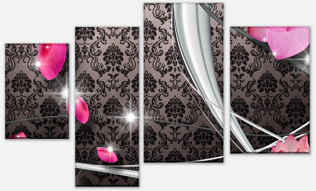 Leinwandbild Mehrteiler Blüten Ornament M0545 Leinwandbild Mehrteiler Blüten Ornament M0545