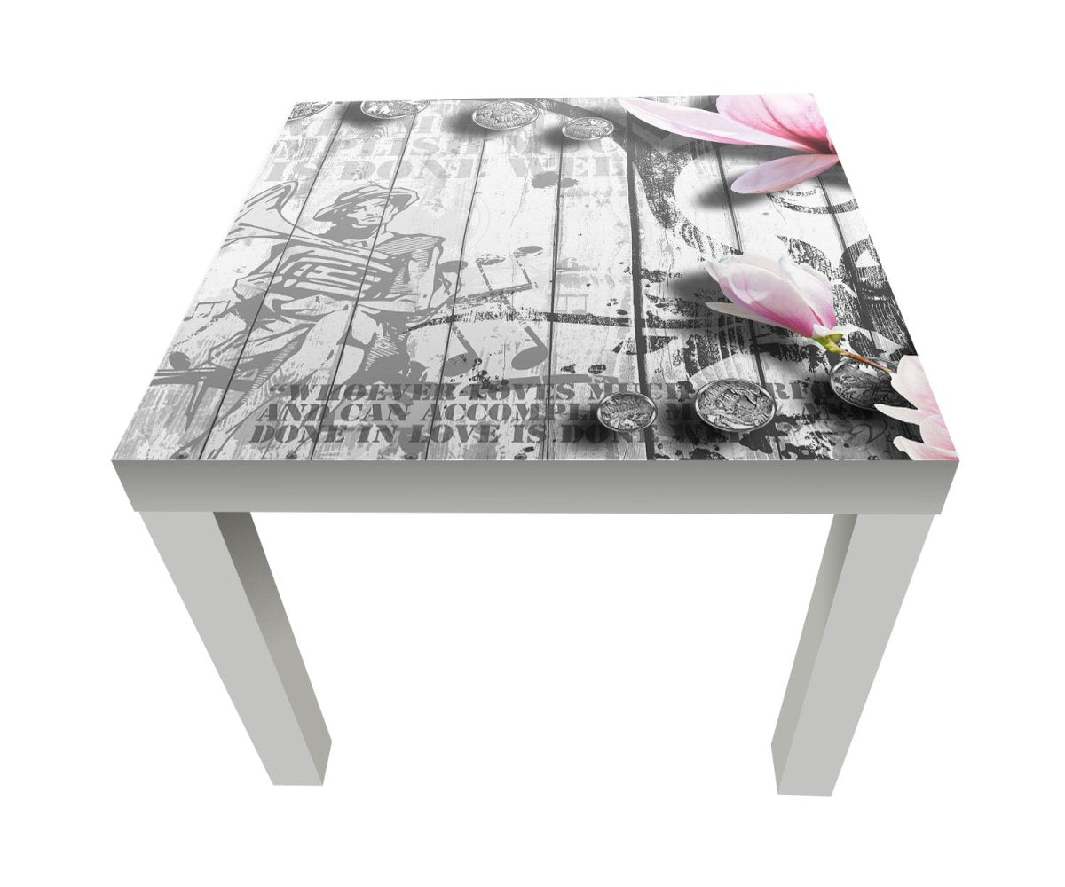 Beistelltisch Musik Style Blüten Rosa M0547 entdecken - Bild 1 Beistelltisch Musik Style Blüten Rosa M0547 entdecken - Bild 1