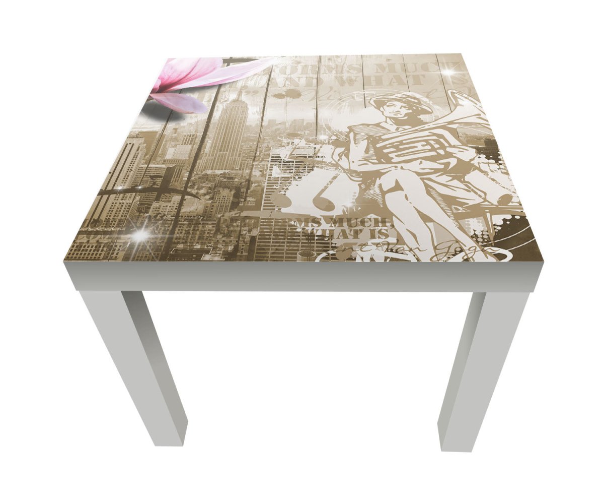 Beistelltisch Musik Vintage Blüten New York M0548 entdecken - Bild 1 Beistelltisch Musik Vintage Blüten New York M0548 entdecken - Bild 1