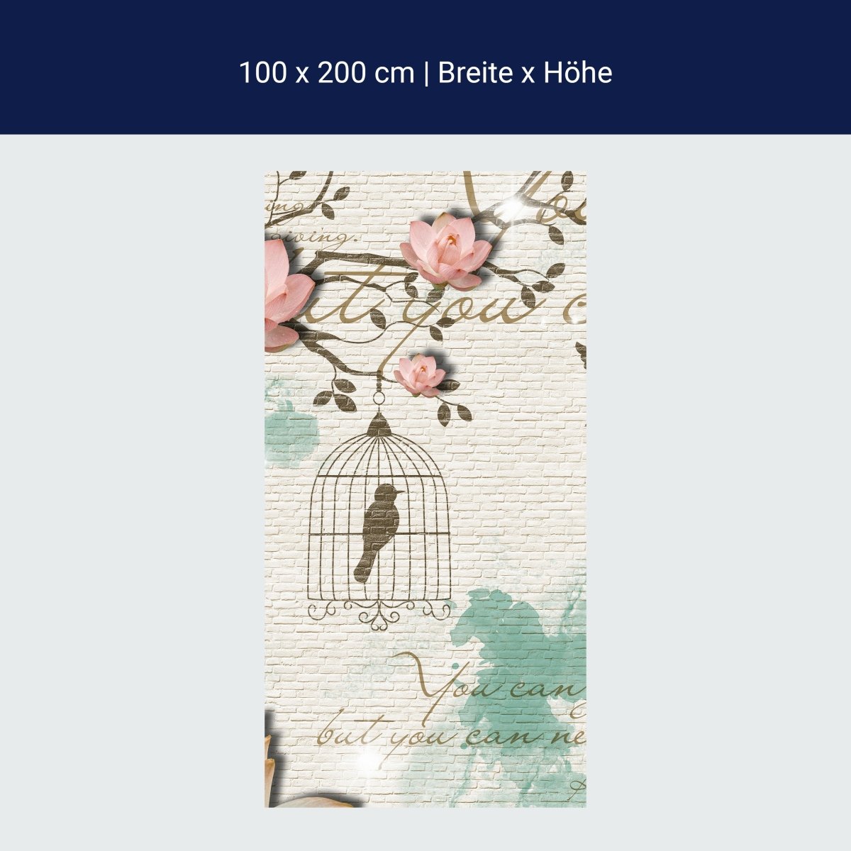 Duschwand Klinker hell Vintage Vogel M0550 Duschwand Klinker hell Vintage Vogel M0550