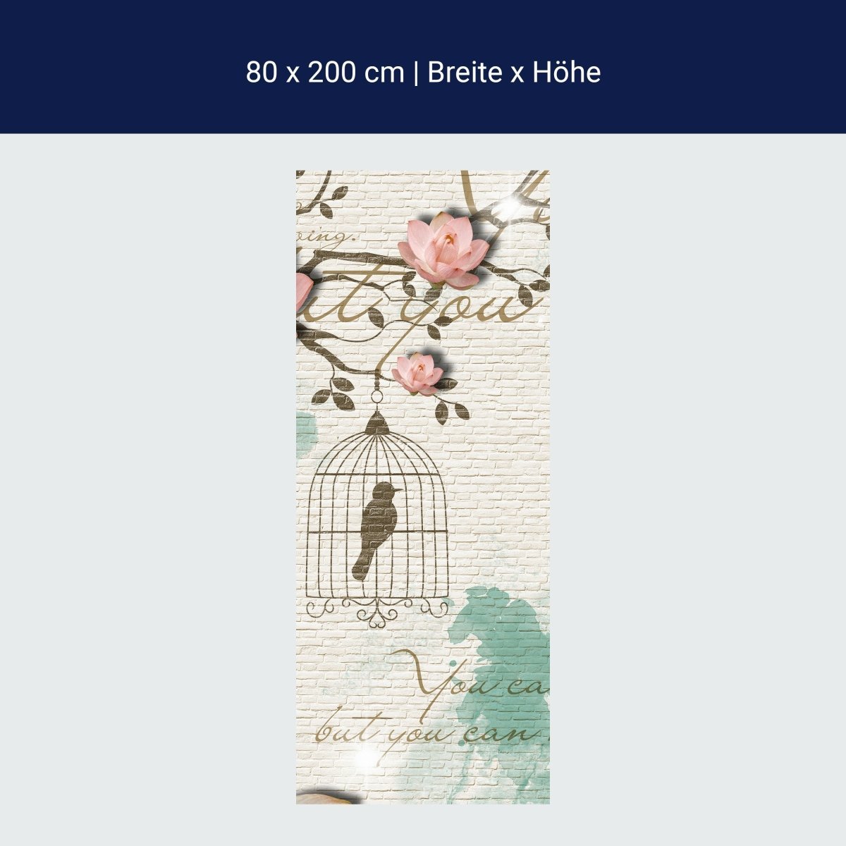 Duschwand Klinker hell Vintage Vogel M0550 Duschwand Klinker hell Vintage Vogel M0550