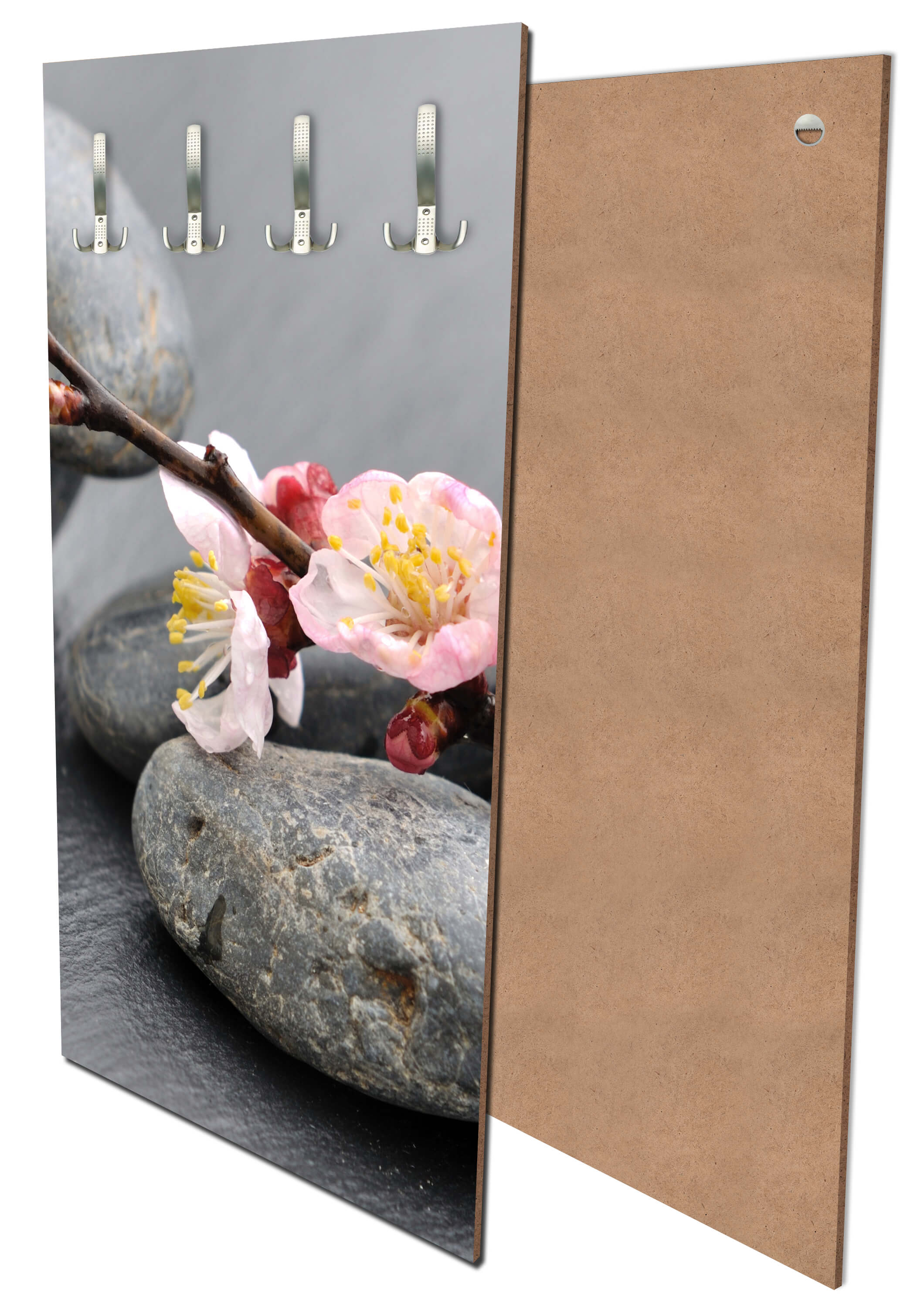 Garderobe Blumenast und Steine M0571 entdecken - Bild 1 Garderobe Blumenast und Steine M0571 entdecken - Bild 1