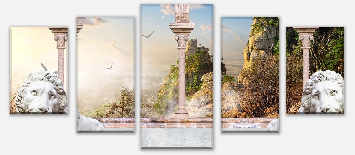 Leinwandbild Mehrteiler Spalten mit Löwen M0578 entdecken - Bild 1 Leinwandbild Mehrteiler Spalten mit Löwen M0578 entdecken - Bild 1