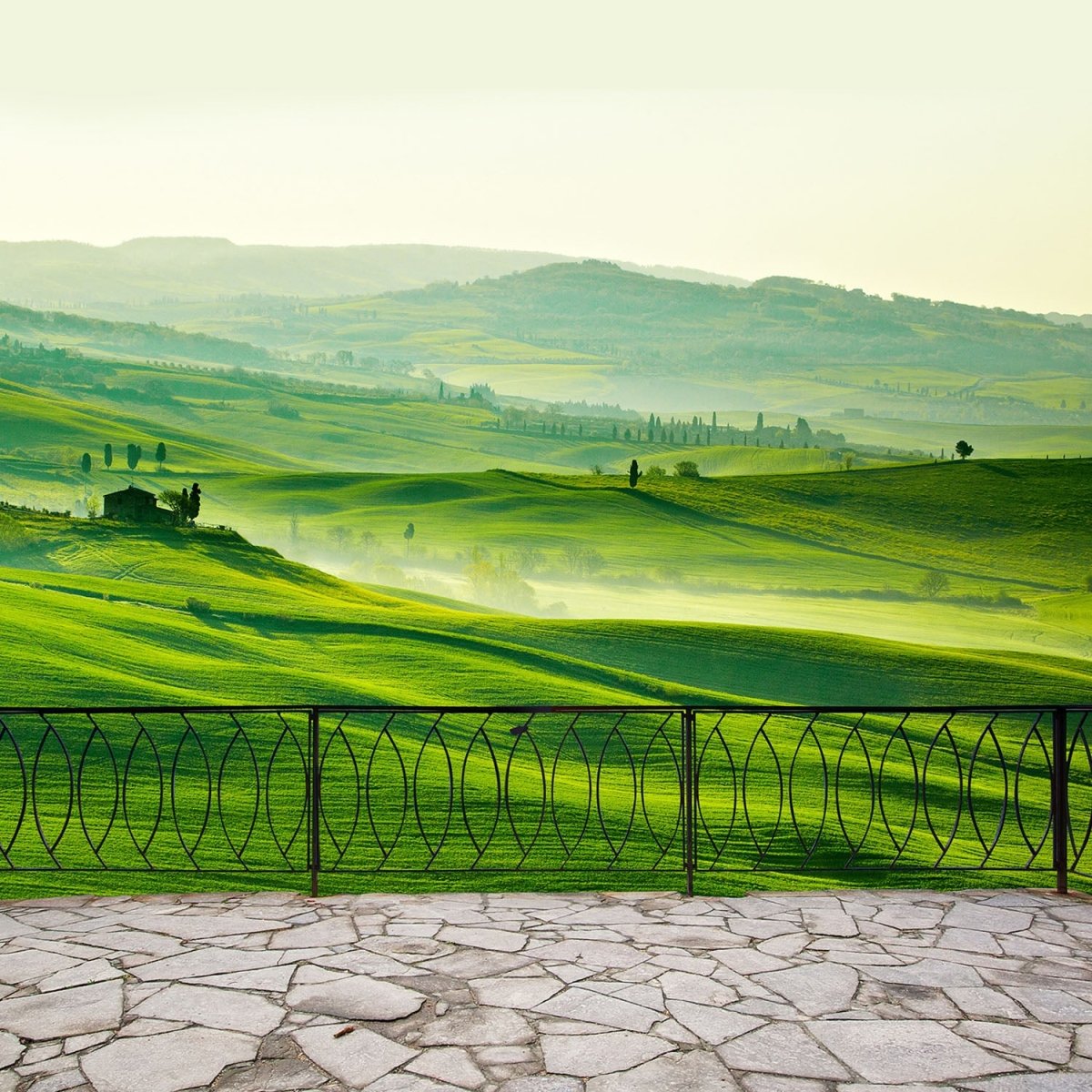 Beistelltisch Blick vom Balkon - Grüne Toskana M0588 entdecken - Bild 2 Beistelltisch Blick vom Balkon - Grüne Toskana M0588 entdecken - Bild 2