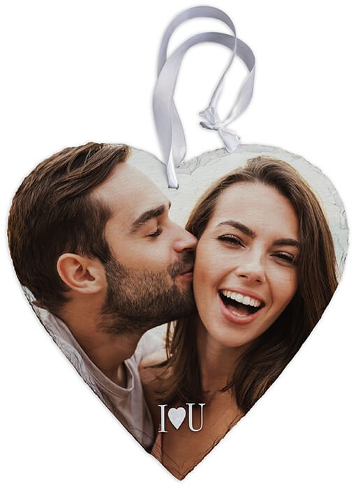 Schieferherz mit Foto M0590 - Bild 1 Schieferherz mit Foto M0590 - Bild 1