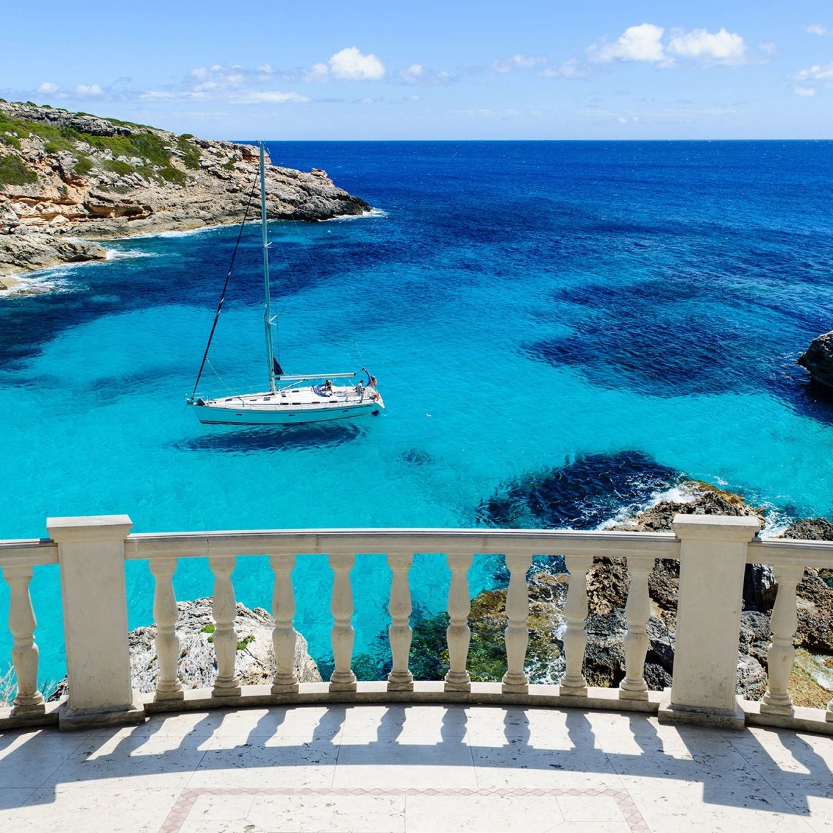 Beistelltisch Blick vom Balkon - Sailing Boat M0593 entdecken - Bild 2 Beistelltisch Blick vom Balkon - Sailing Boat M0593 entdecken - Bild 2