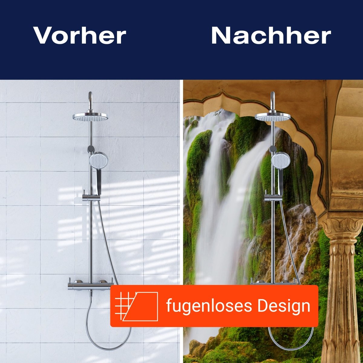 Duschwand Säulen - tropischer Wasserfall M0596 entdecken - Bild 9 Duschwand Säulen - tropischer Wasserfall M0596 entdecken - Bild 9