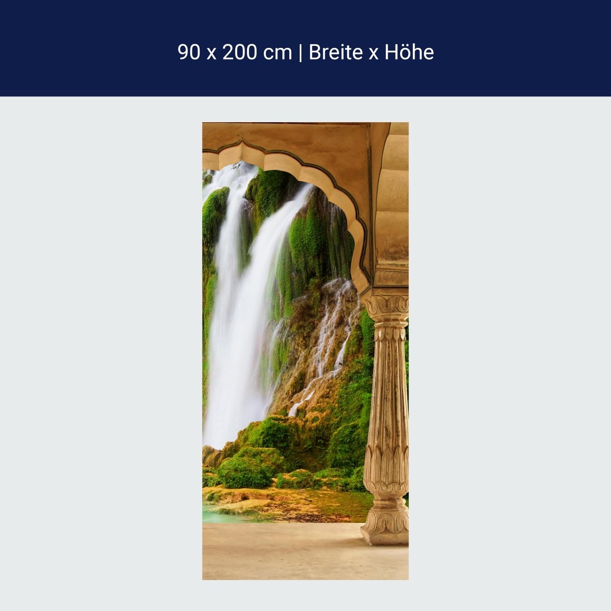 Duschwand Säulen - tropischer Wasserfall M0596 Duschwand Säulen - tropischer Wasserfall M0596