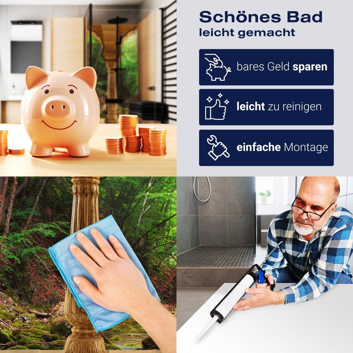 Duschwand Säulen ein Bach im Wald M0598 entdecken - Bild 7 Duschwand Säulen ein Bach im Wald M0598 entdecken - Bild 7