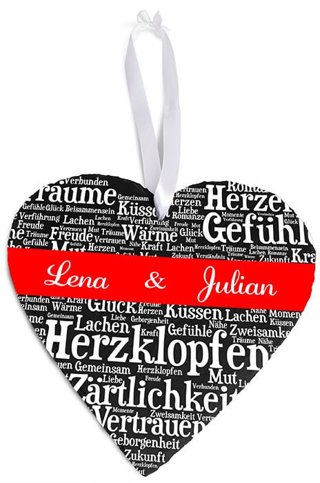 Schieferherz mit Wörtern in Weiss M0599 - Bild 2 Schieferherz mit Wörtern in Weiss M0599 - Bild 2