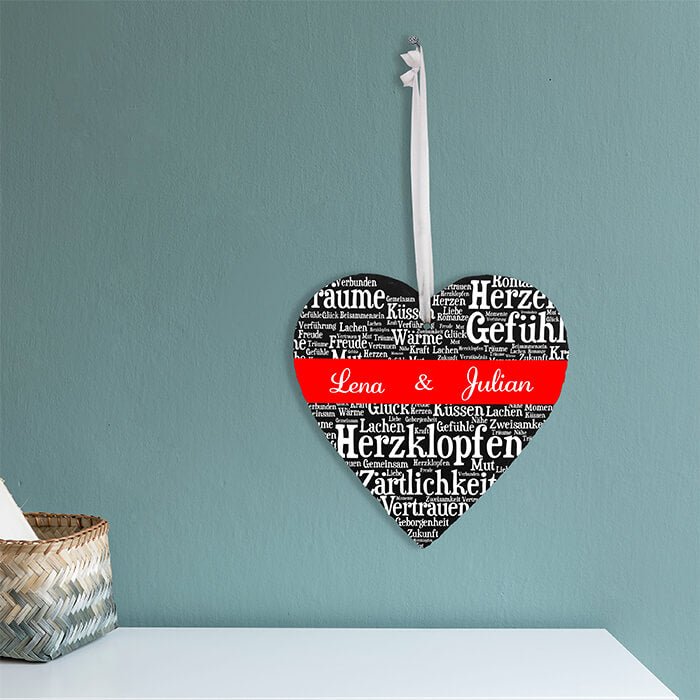Schieferherz mit Wörtern in Weiss M0599 - Bild 5 Schieferherz mit Wörtern in Weiss M0599 - Bild 5