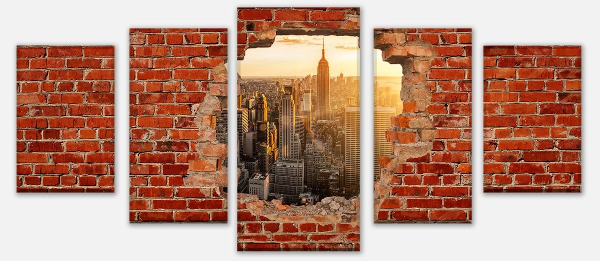 Leinwandbild Mehrteiler New York - Roter Backstein M0616 entdecken - Bild 1 Leinwandbild Mehrteiler New York - Roter Backstein M0616 entdecken - Bild 1