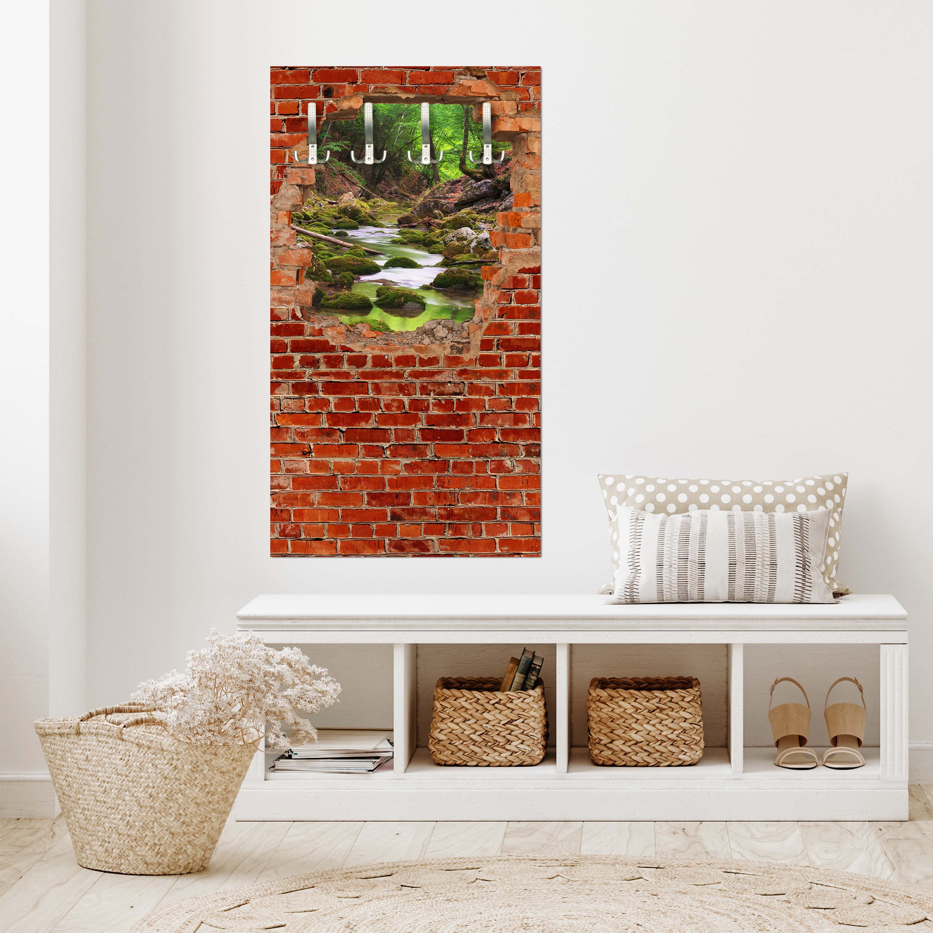 Garderobe Fluss im Wald - Roter Backstein M0617 entdecken - Bild 5 Garderobe Fluss im Wald - Roter Backstein M0617 entdecken - Bild 5