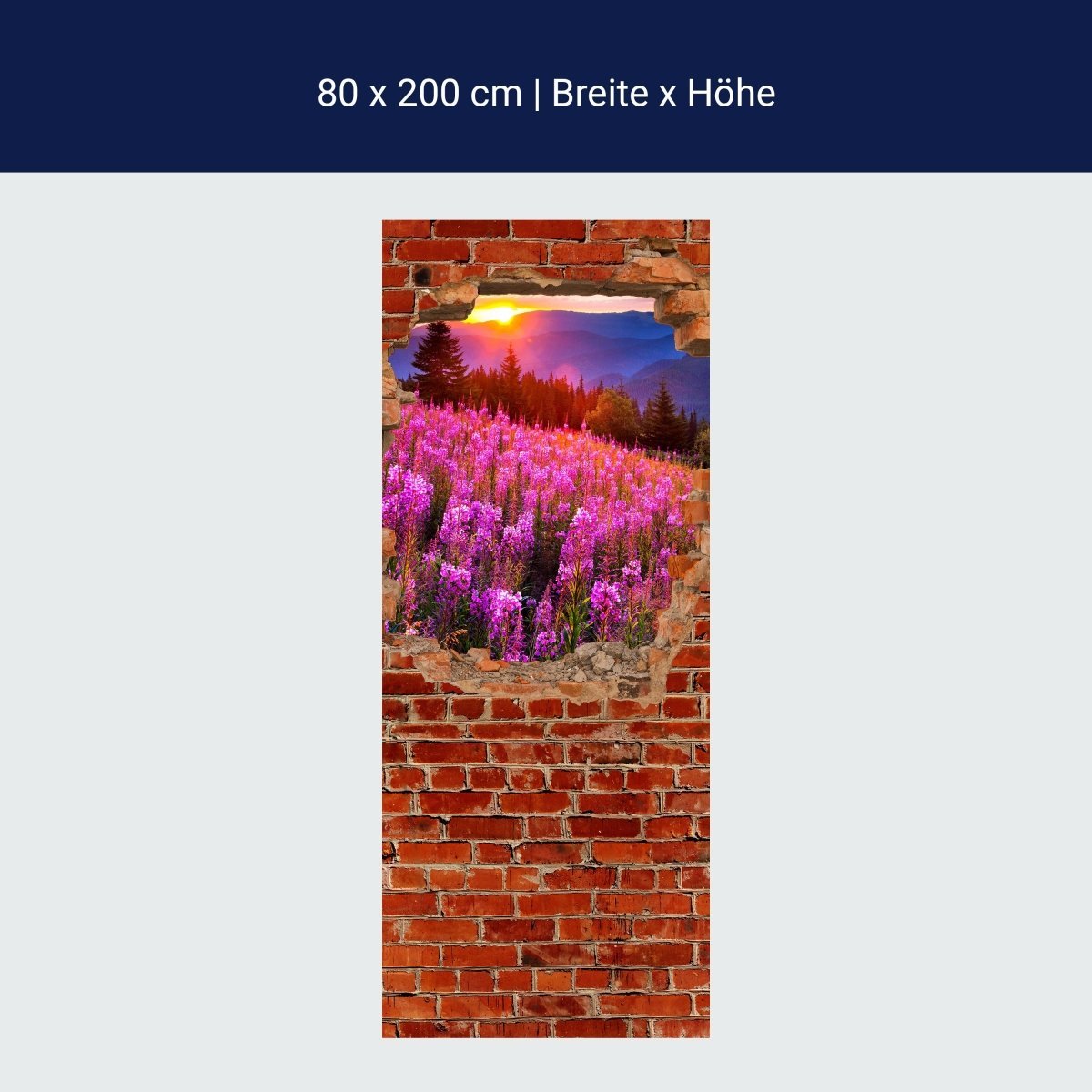 Duschwand Herbst in den Bergen - Roter Backstein M0619 Duschwand Herbst in den Bergen - Roter Backstein M0619
