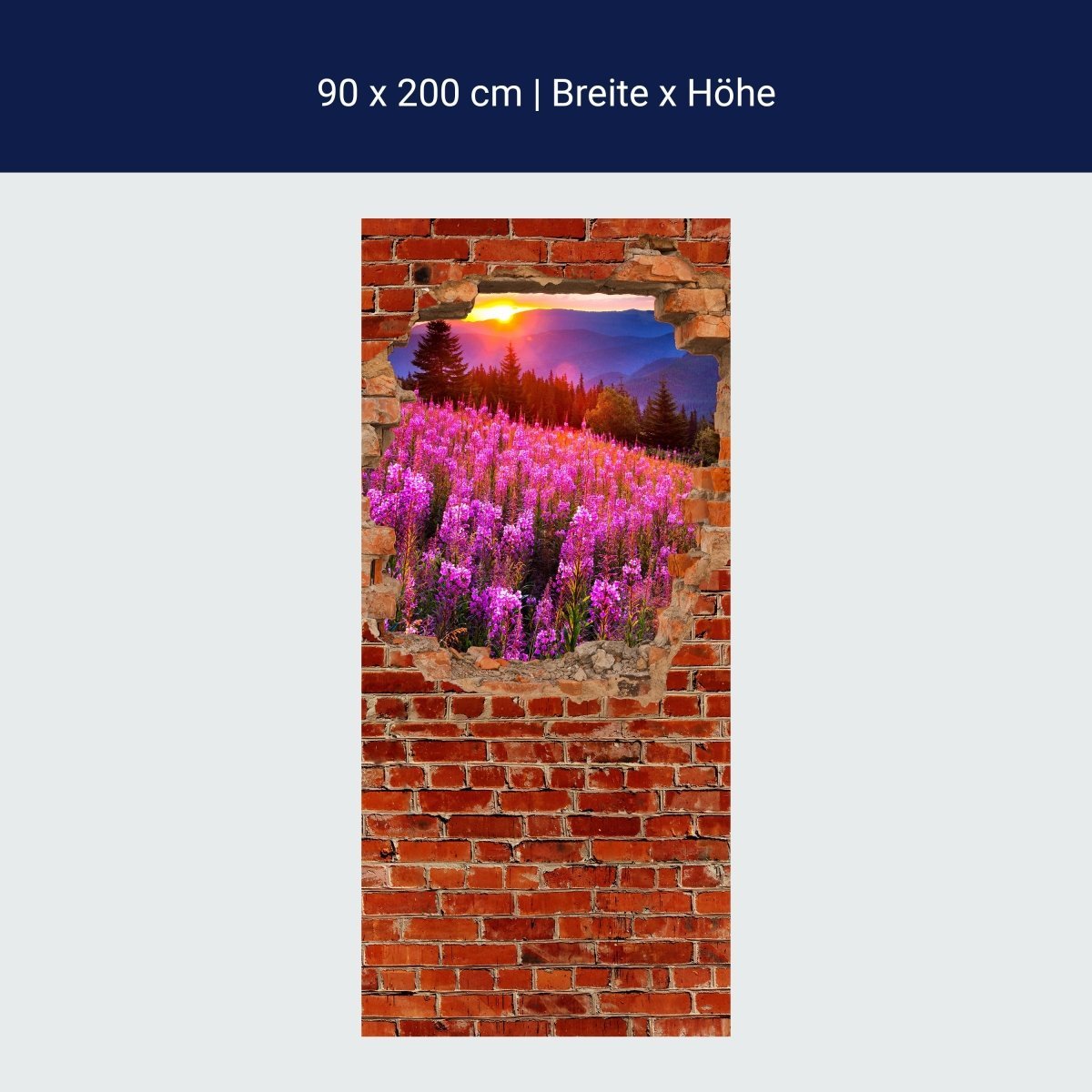 Duschwand Herbst in den Bergen - Roter Backstein M0619 Duschwand Herbst in den Bergen - Roter Backstein M0619