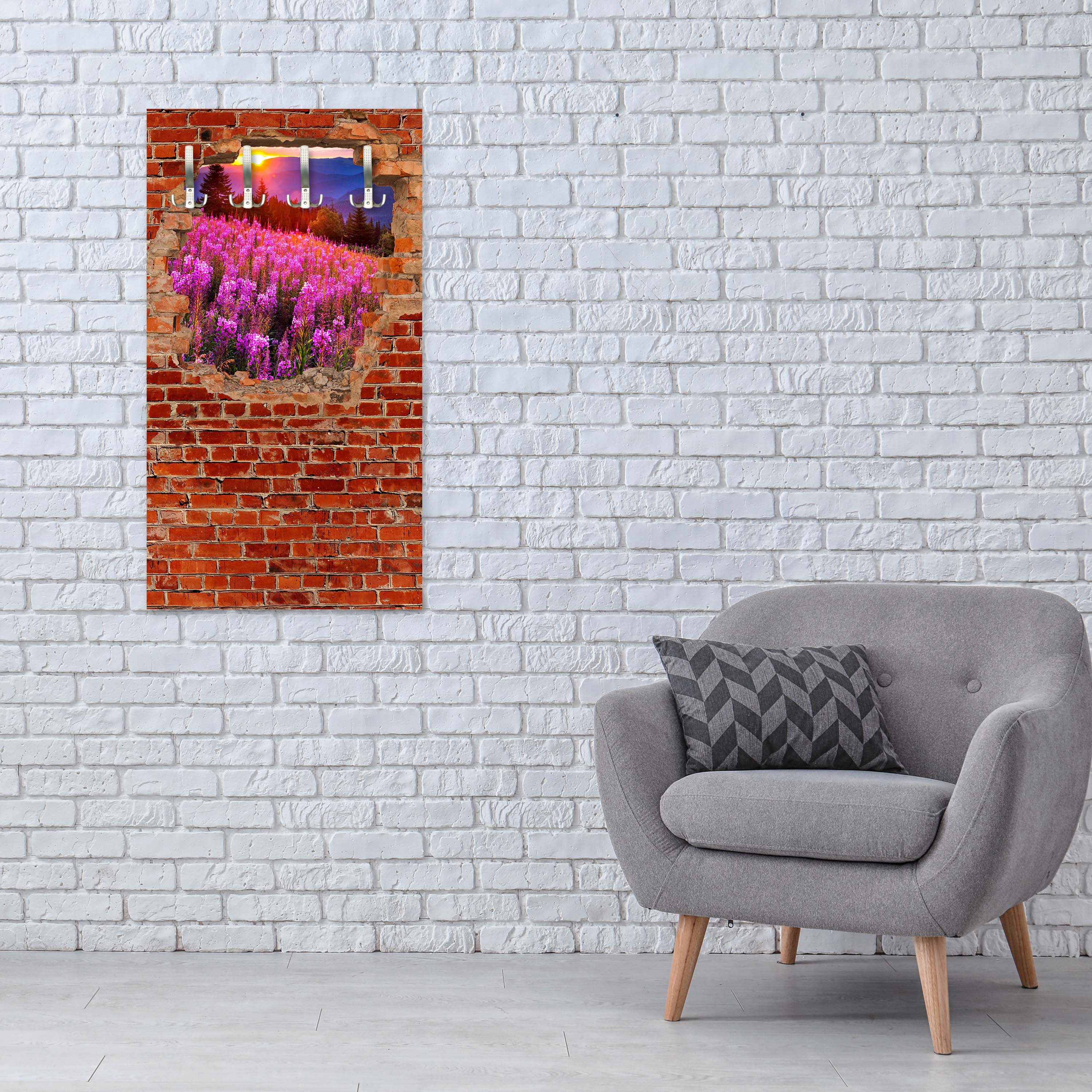 Garderobe Herbst in den Bergen - Roter Backstein M0619 entdecken - Bild 2 Garderobe Herbst in den Bergen - Roter Backstein M0619 entdecken - Bild 2