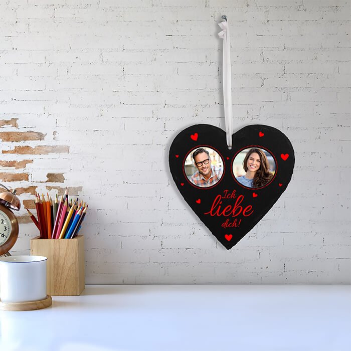 Schieferherz mit 2 Fotos und Box M0633 - Bild 5 Schieferherz mit 2 Fotos und Box M0633 - Bild 5