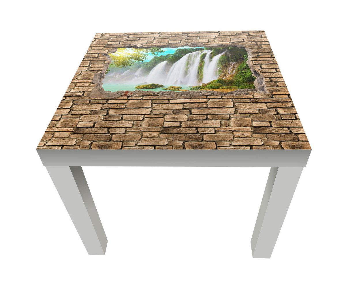 Beistelltisch 3D Wasserfall - Steinmauer M0645 entdecken - Bild 1 Beistelltisch 3D Wasserfall - Steinmauer M0645 entdecken - Bild 1