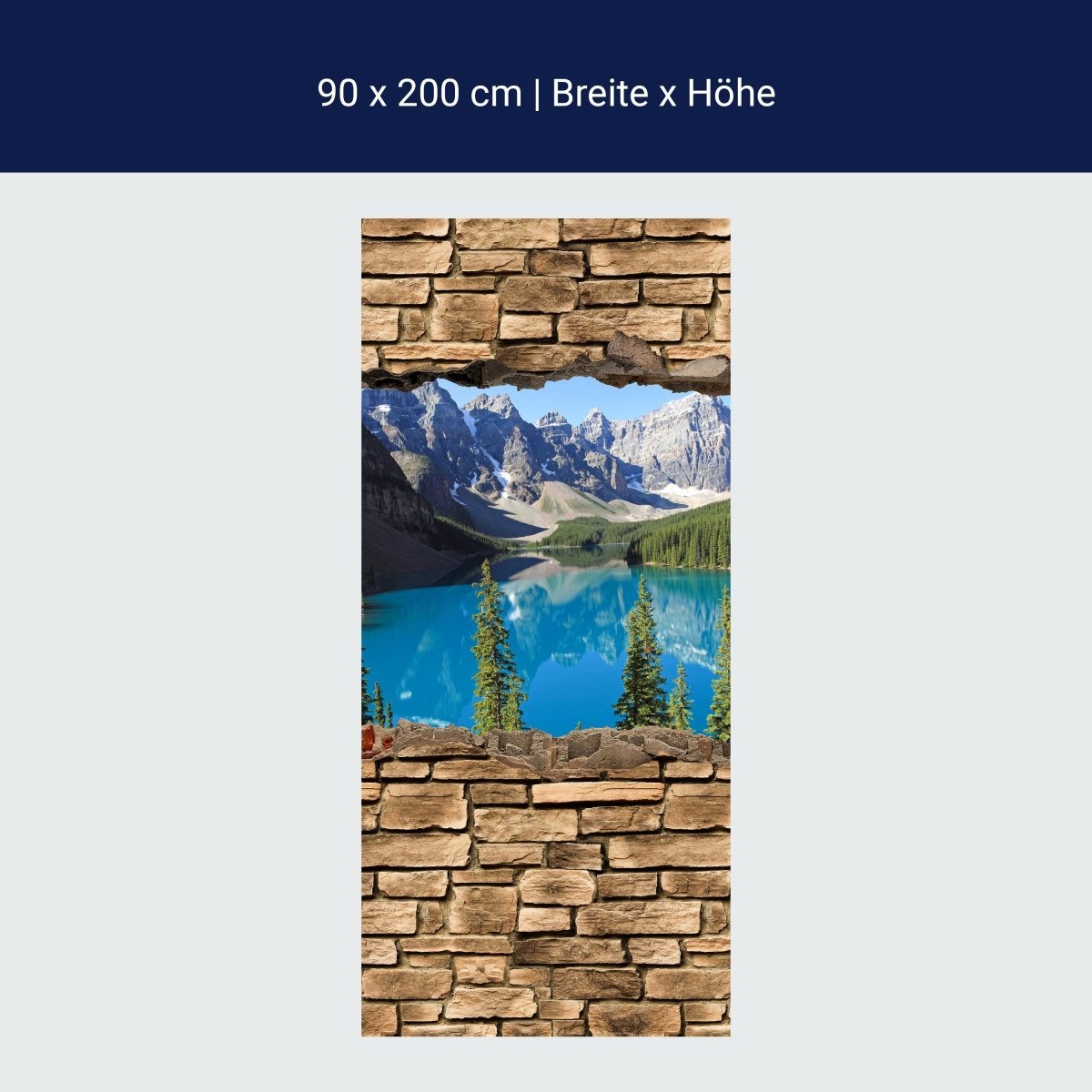 Duschwand 3D Moraine Lake Kanada - Steinmauer M0650 Duschwand 3D Moraine Lake Kanada - Steinmauer M0650