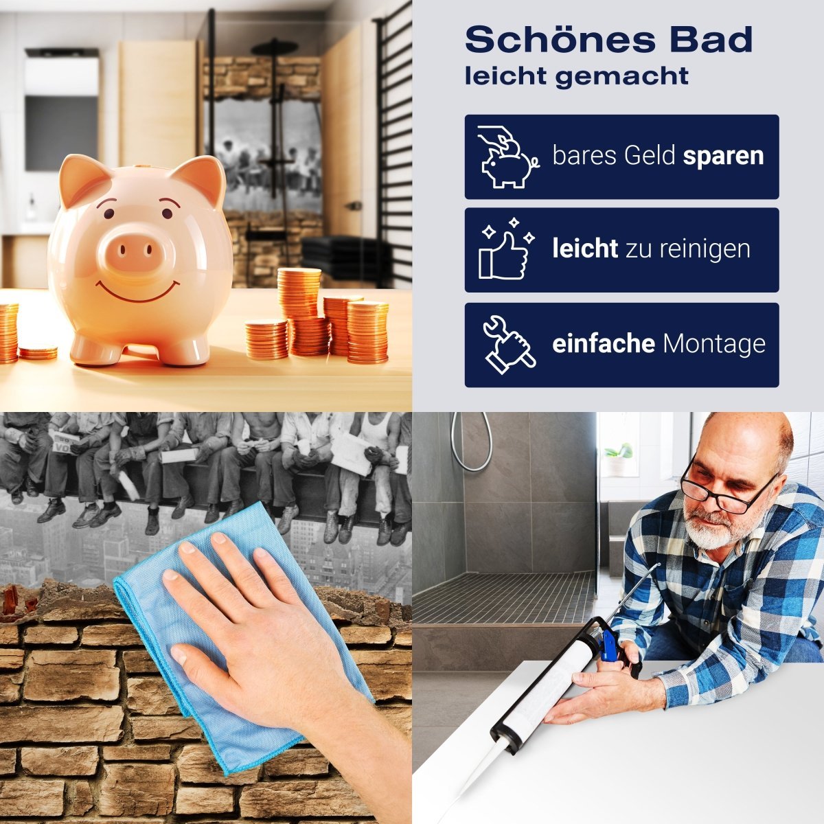 Duschwand 3D NY Lunch at the top of a skyscraper M0656 entdecken - Bild 7 Duschwand 3D NY Lunch at the top of a skyscraper M0656 entdecken - Bild 7